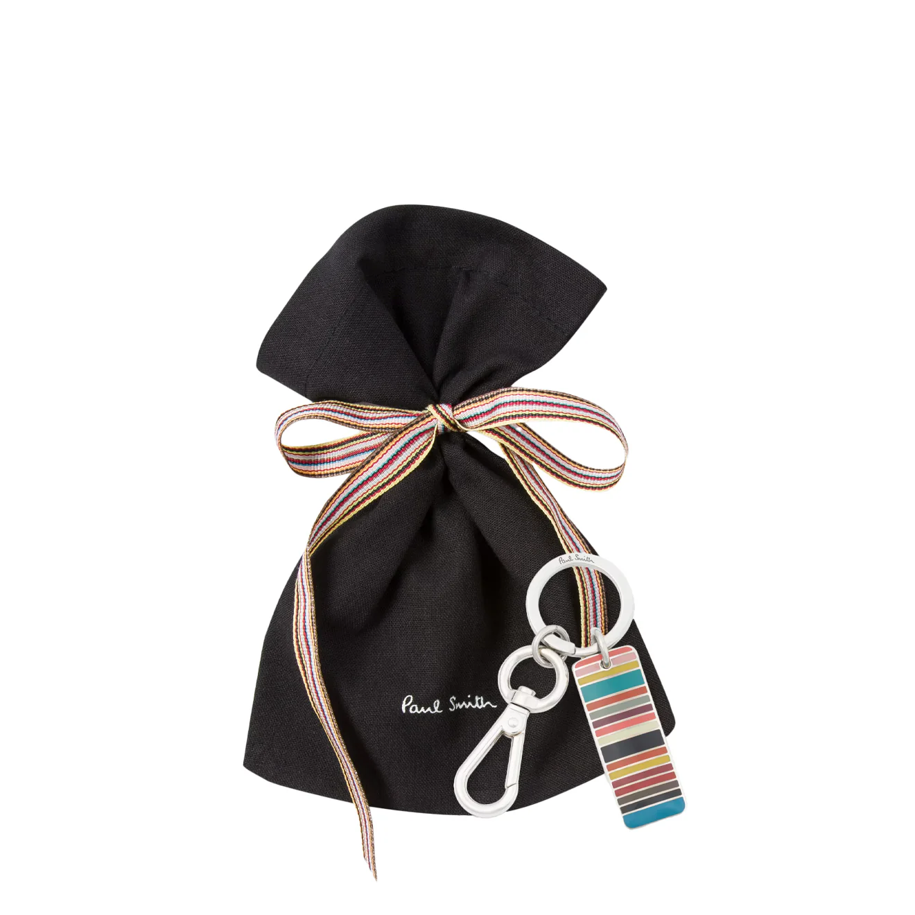Paul Smith Metal Keyring Tab Signature Stripe - Image 2