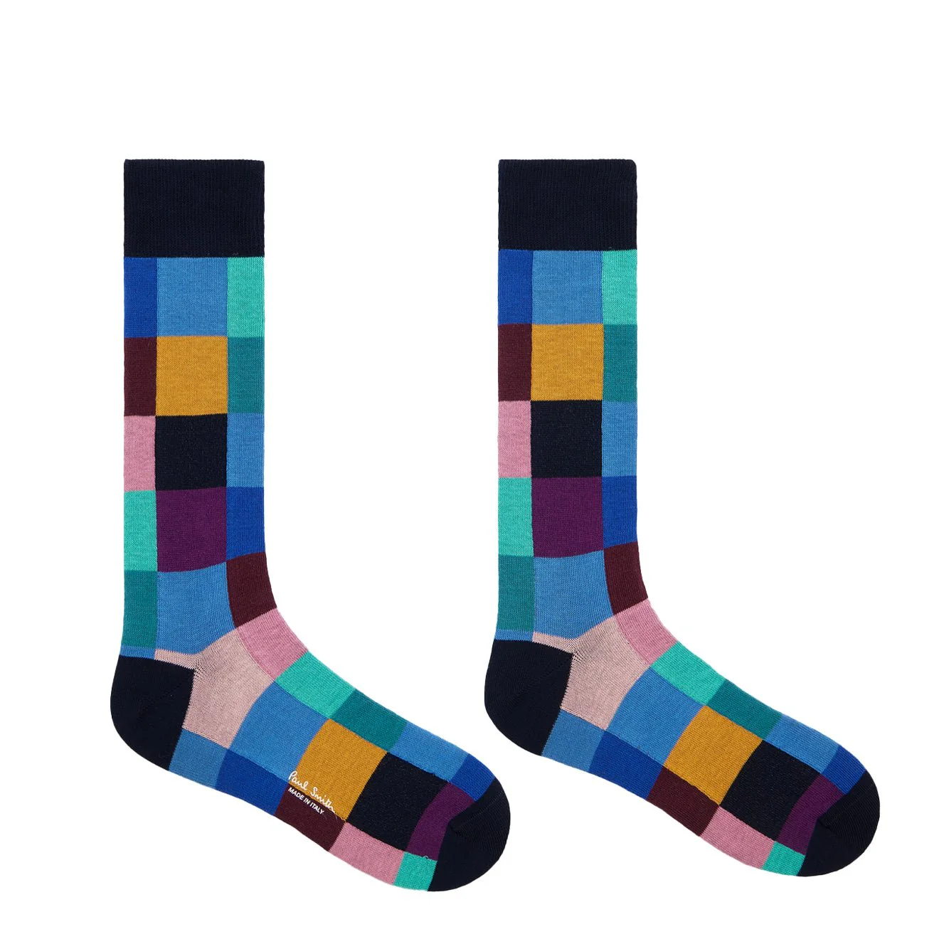 Paul Smith Norwich Check Socks Blue - Image 2