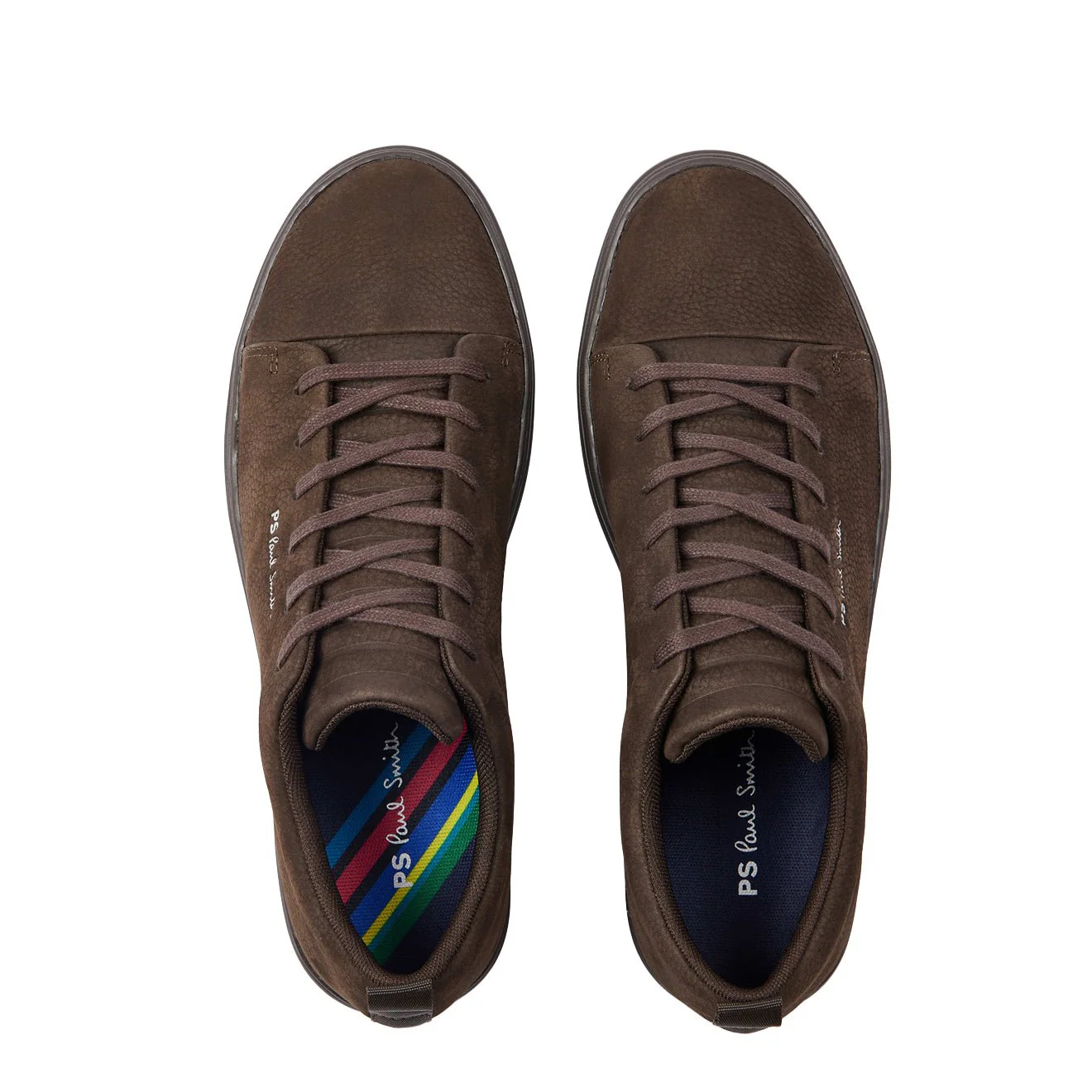 Paul Smith Nubuck Lee Trainers Chocolate Brown - Image 3