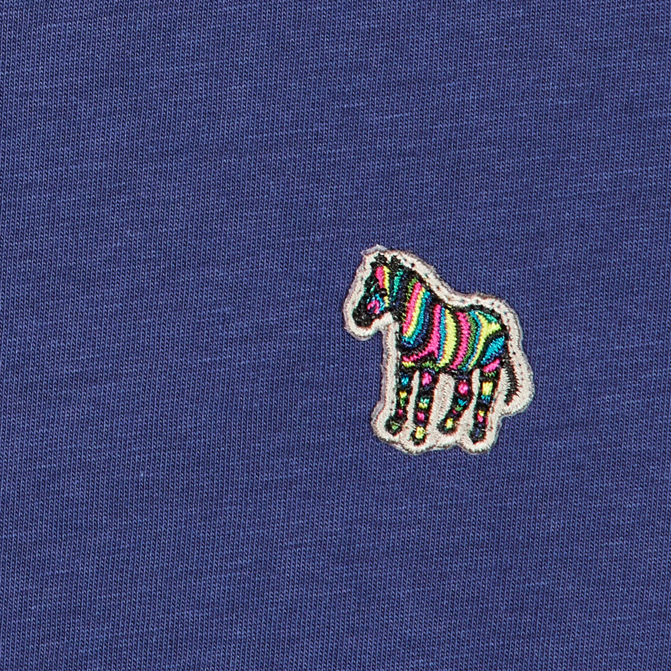 Paul Smith Organic Cotton Zebra Logo T-Shirt Indigo Blue - Image 2