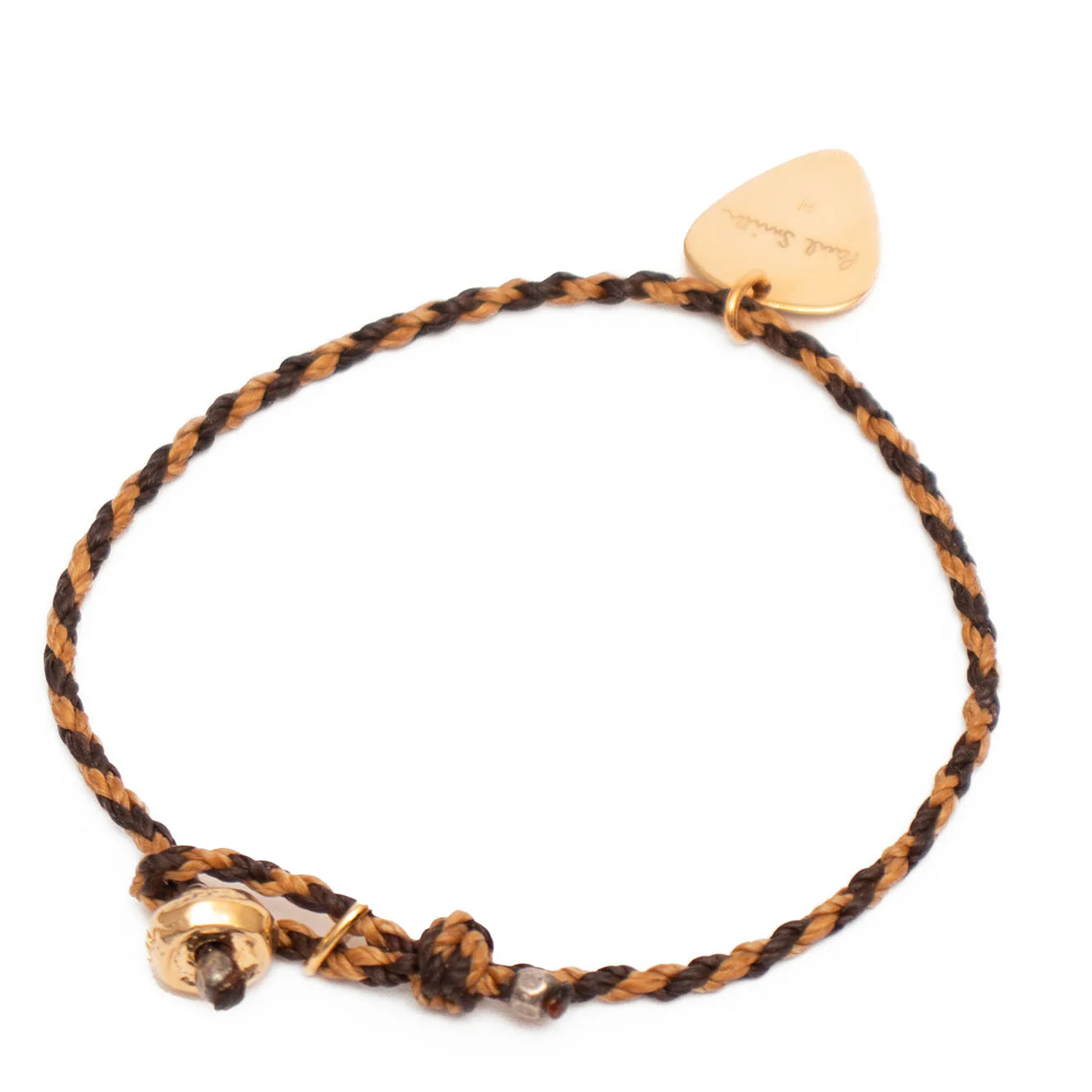 Paul Smith Plectrum Braided Bracelet Brown - Image 2