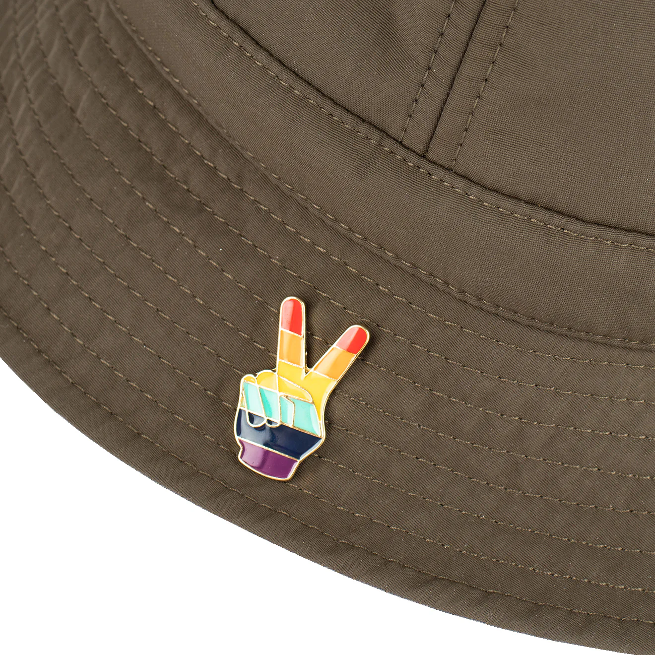 Paul Smith Rave On Bucket Hat Khaki - Image 4