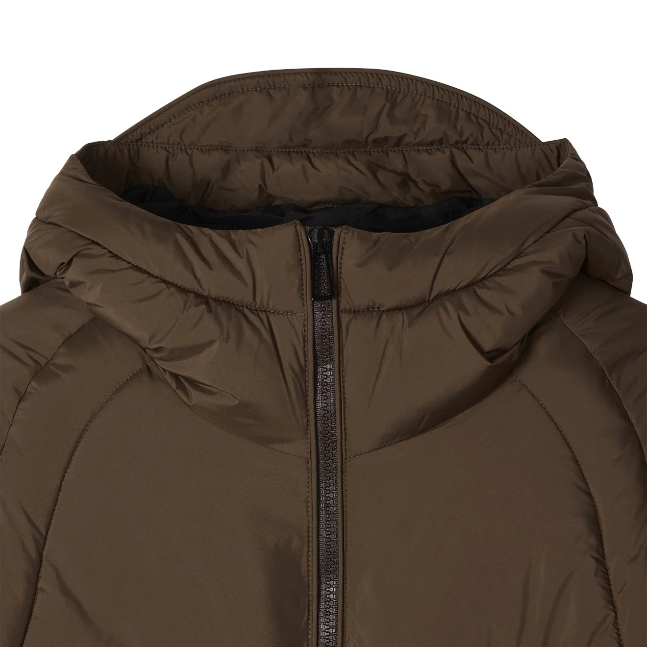 Paul Smith Recycled Polyester Hooded Puffer Jacket Brown - Image 4