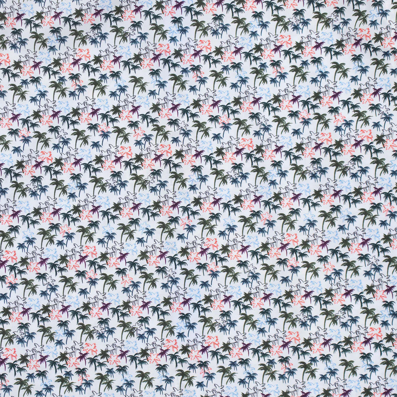 Paul Smith S/S Casual Fit Shirt Palm Detail White - Image 3