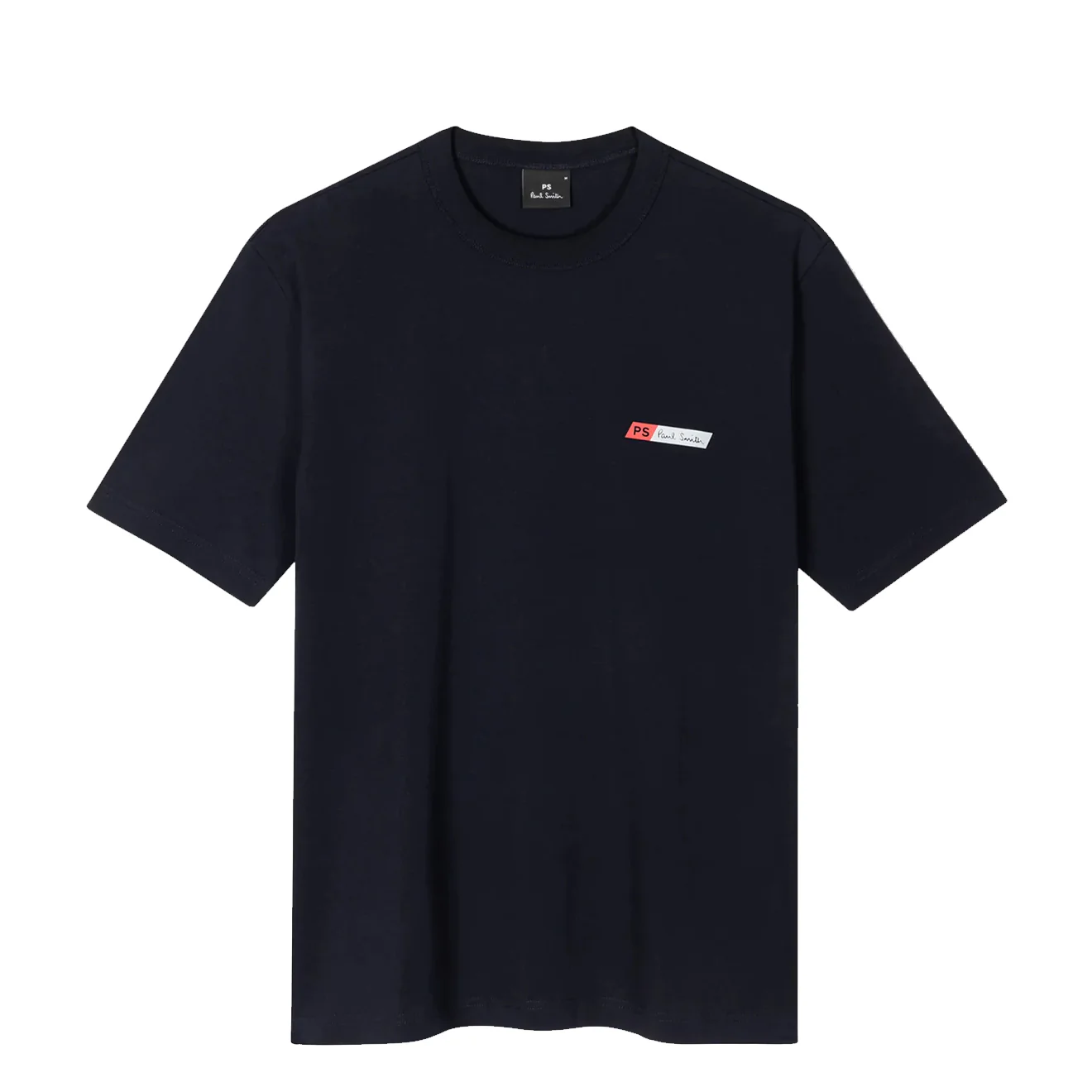 Paul Smith S/S PS Slant Logo Cotton-Blend T-Shirt Very Dark Navy