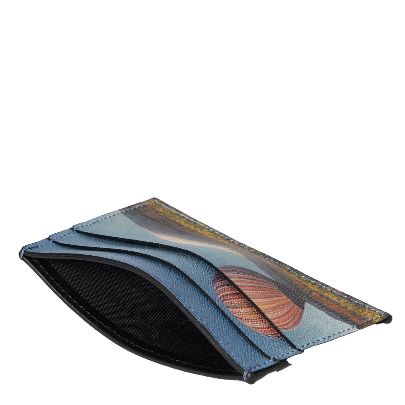 Paul Smith Signature Stripe Balloon Mount Fuji Print Card Holder Black - Image 2