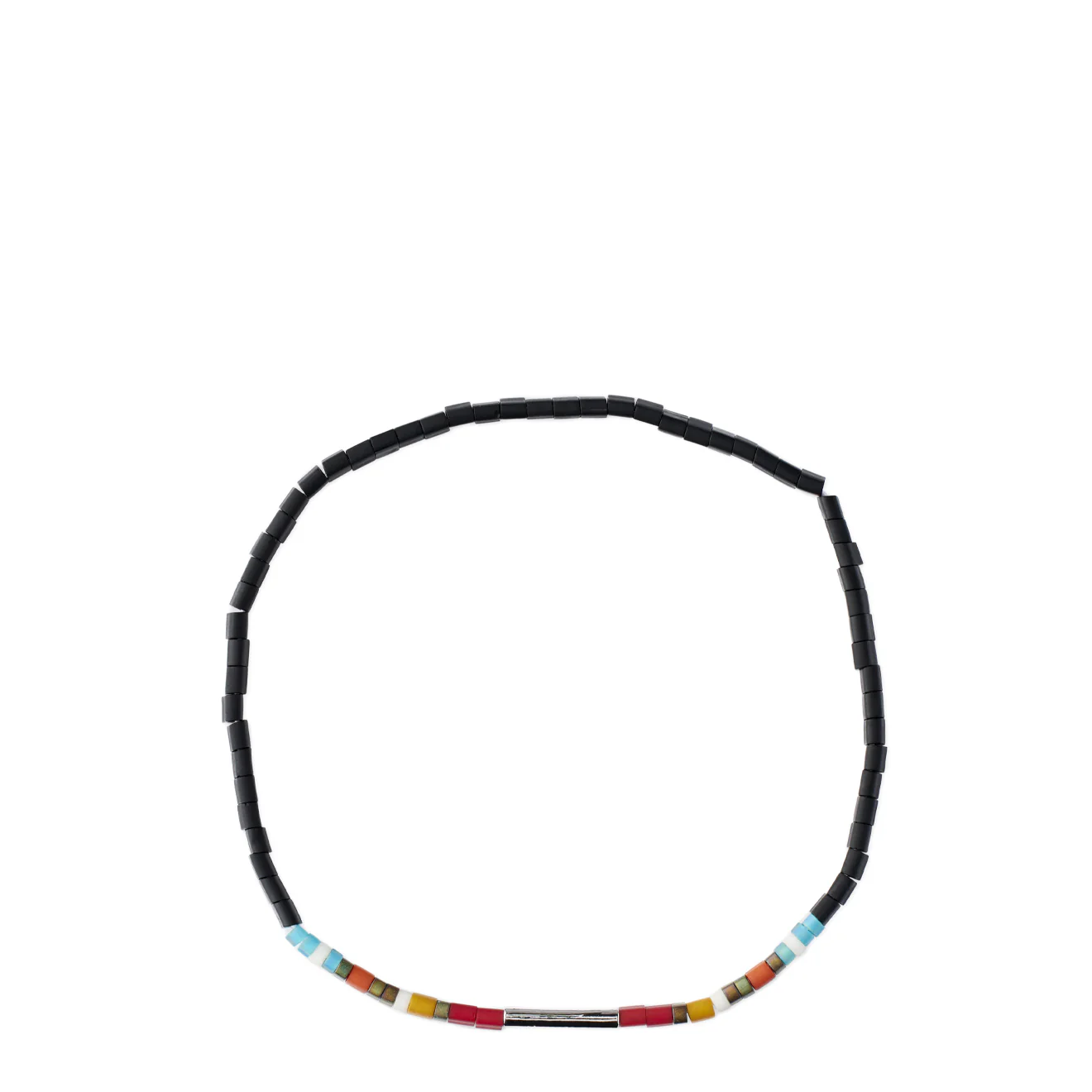 Paul Smith Signature Stripe Flat Bead Bracelet Black