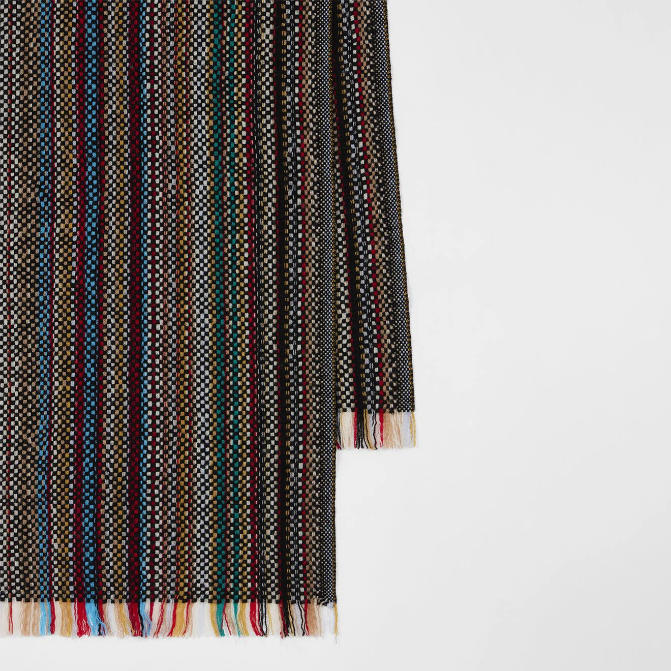 Paul Smith Signature Stripe Merino Wool Scarf Multicolour - Image 2