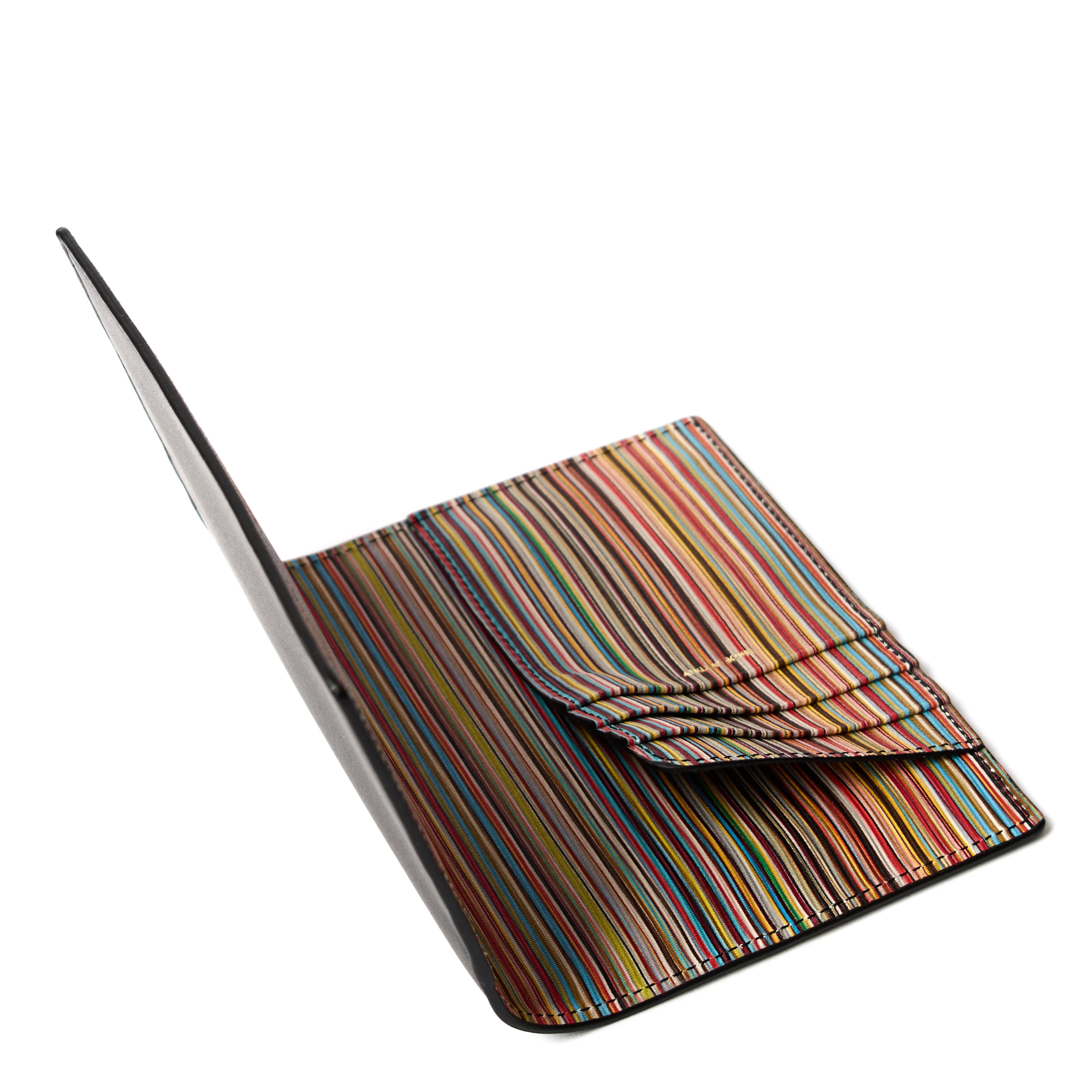 Paul Smith Signature Stripe Passport Cover Black - Image 2