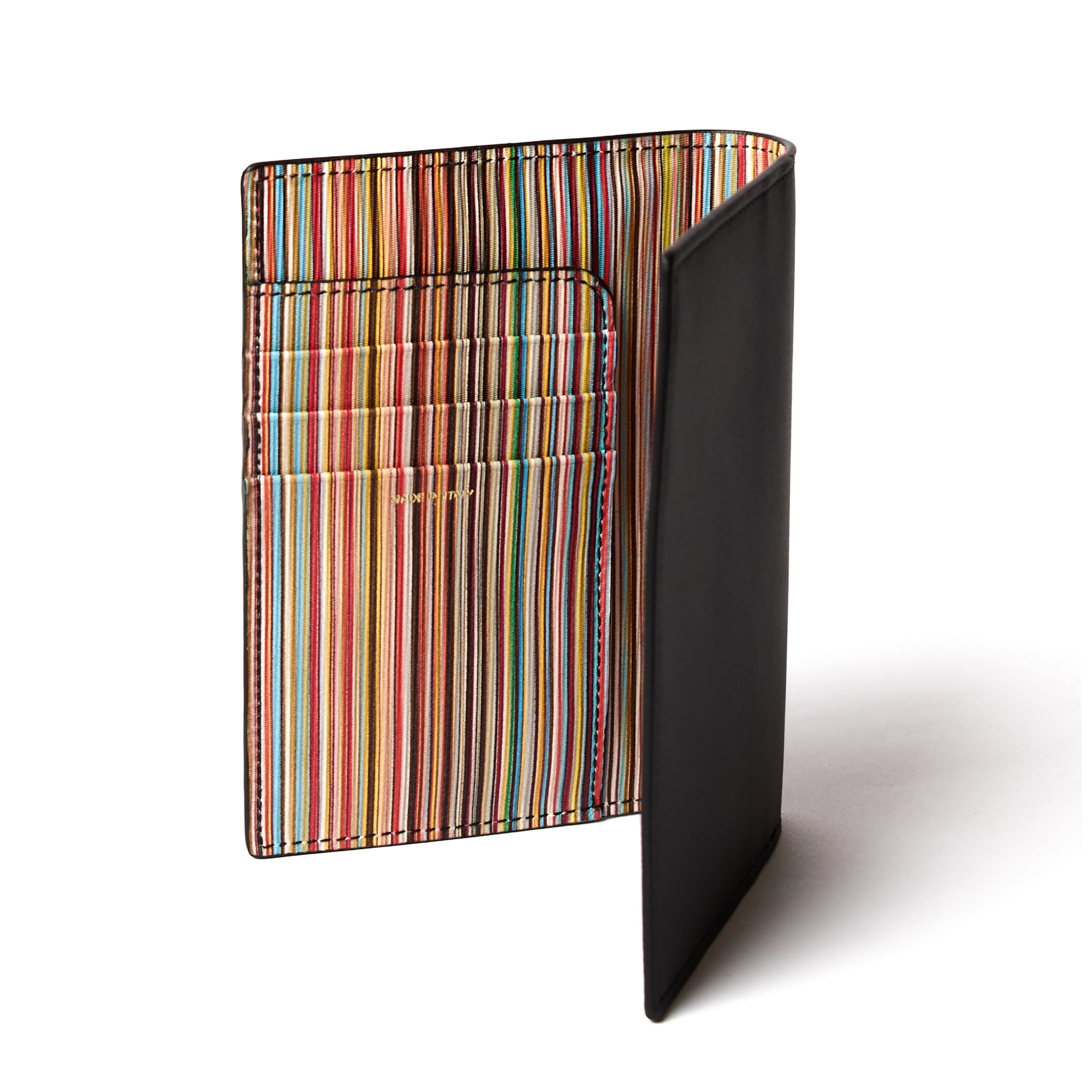 Paul Smith Signature Stripe Passport Cover Black - Image 3
