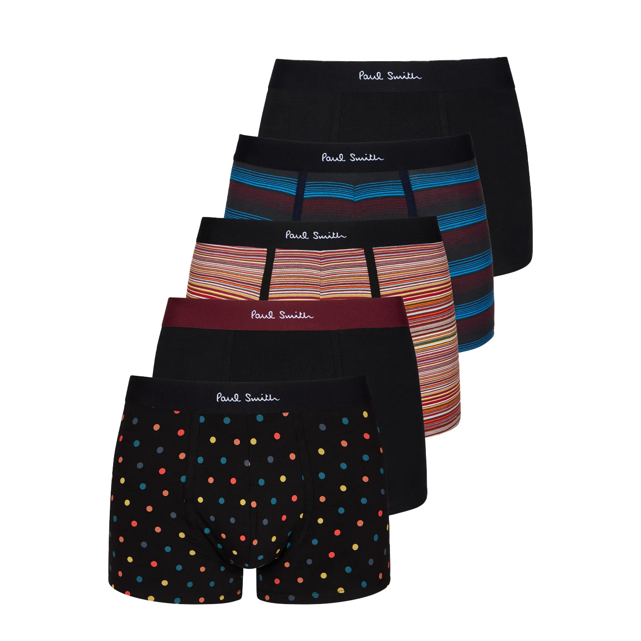 Paul Smith Spot and Stripe Mix Boxer Briefs 5 Pack Multicolour