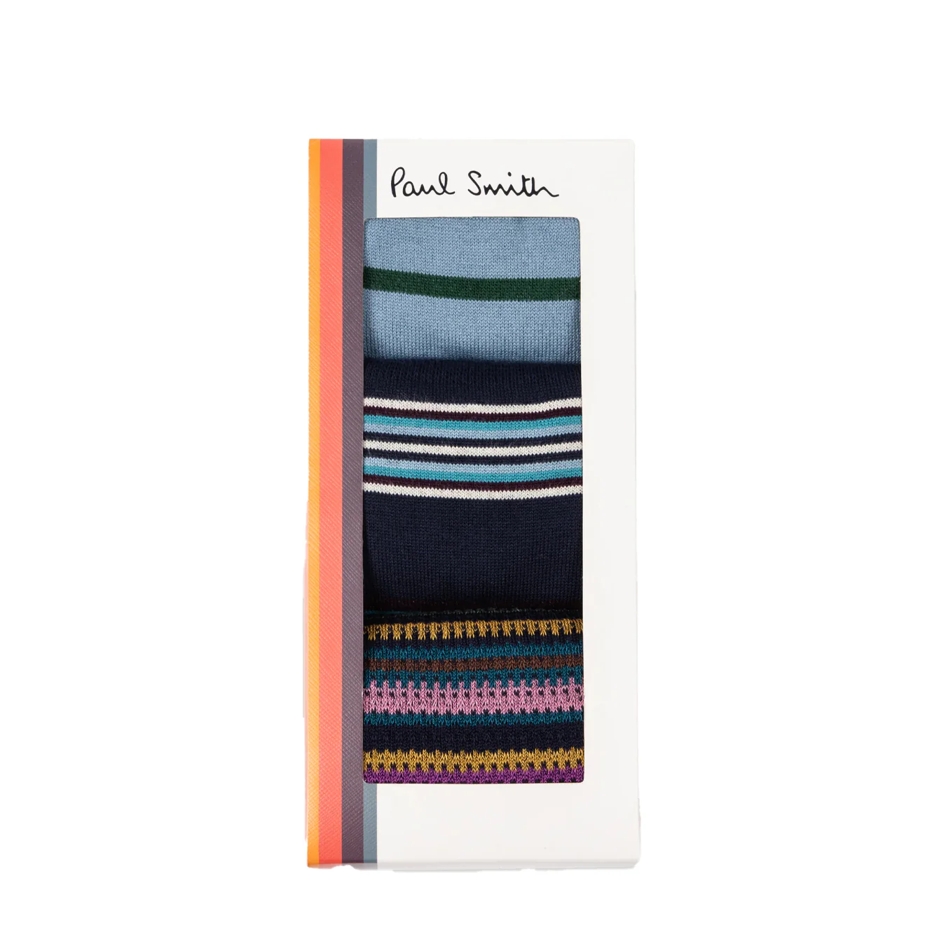 Paul Smith Stripe Socks Three Pack Navy Mix - Image 2