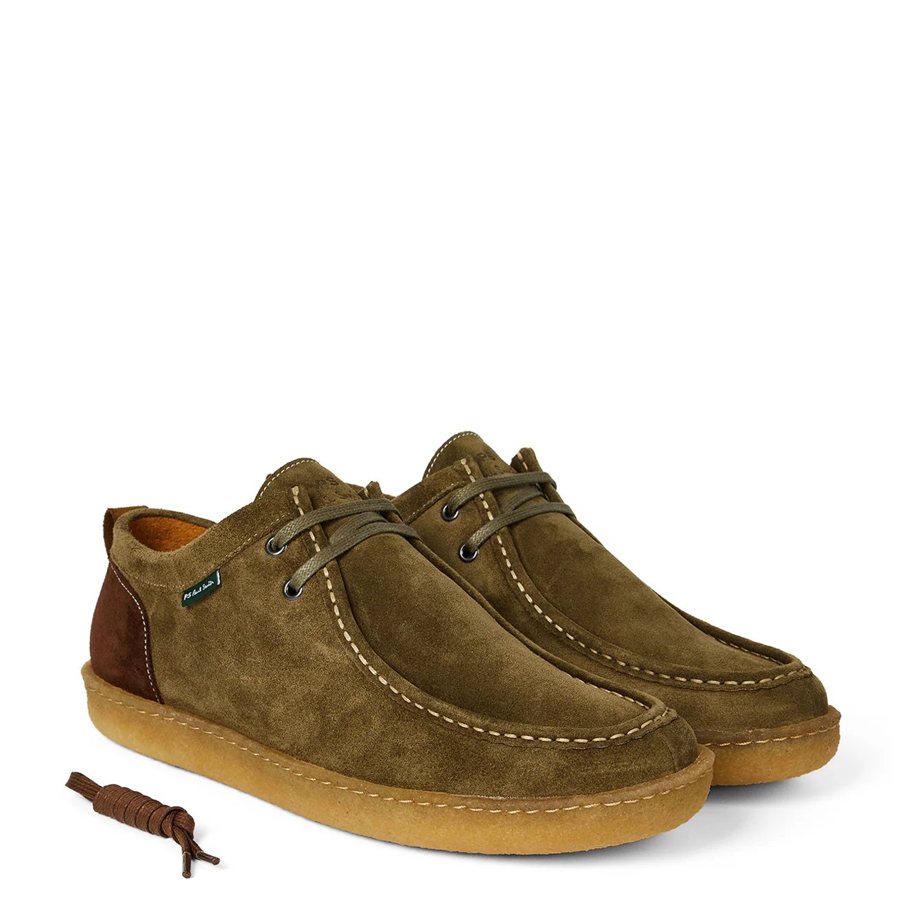 Paul Smith Suede Buster Shoe Olive Green - Image 2