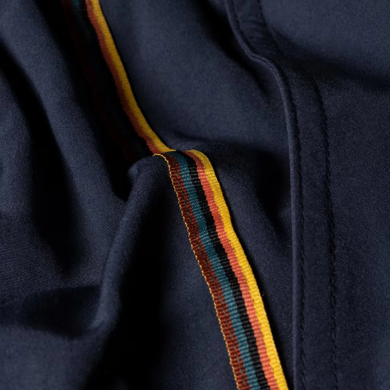 Paul Smith Swim Shorts Plain With Stripe Navy - Image 5