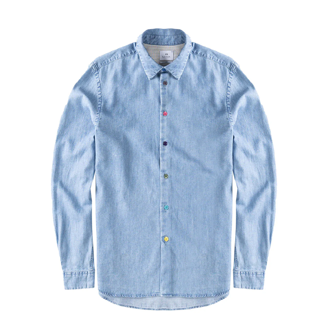 Paul Smith Tailored-Fit Indigo Rinse Cotton Denim Shirt Light Base