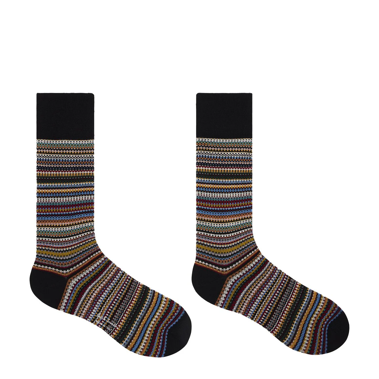 Paul Smith Tonal Stripe Cotton-Blend Pique Socks Multicolour - Image 2