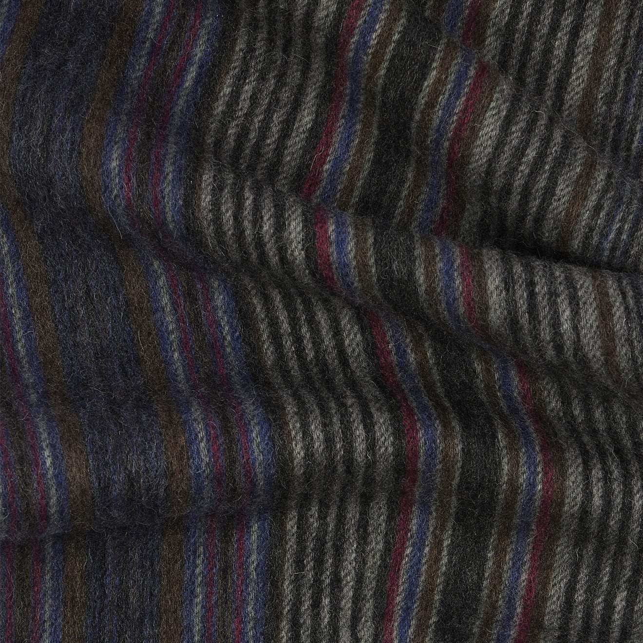 Paul Smith Tonal Stripe Lambswool Scarf Grey - Image 4