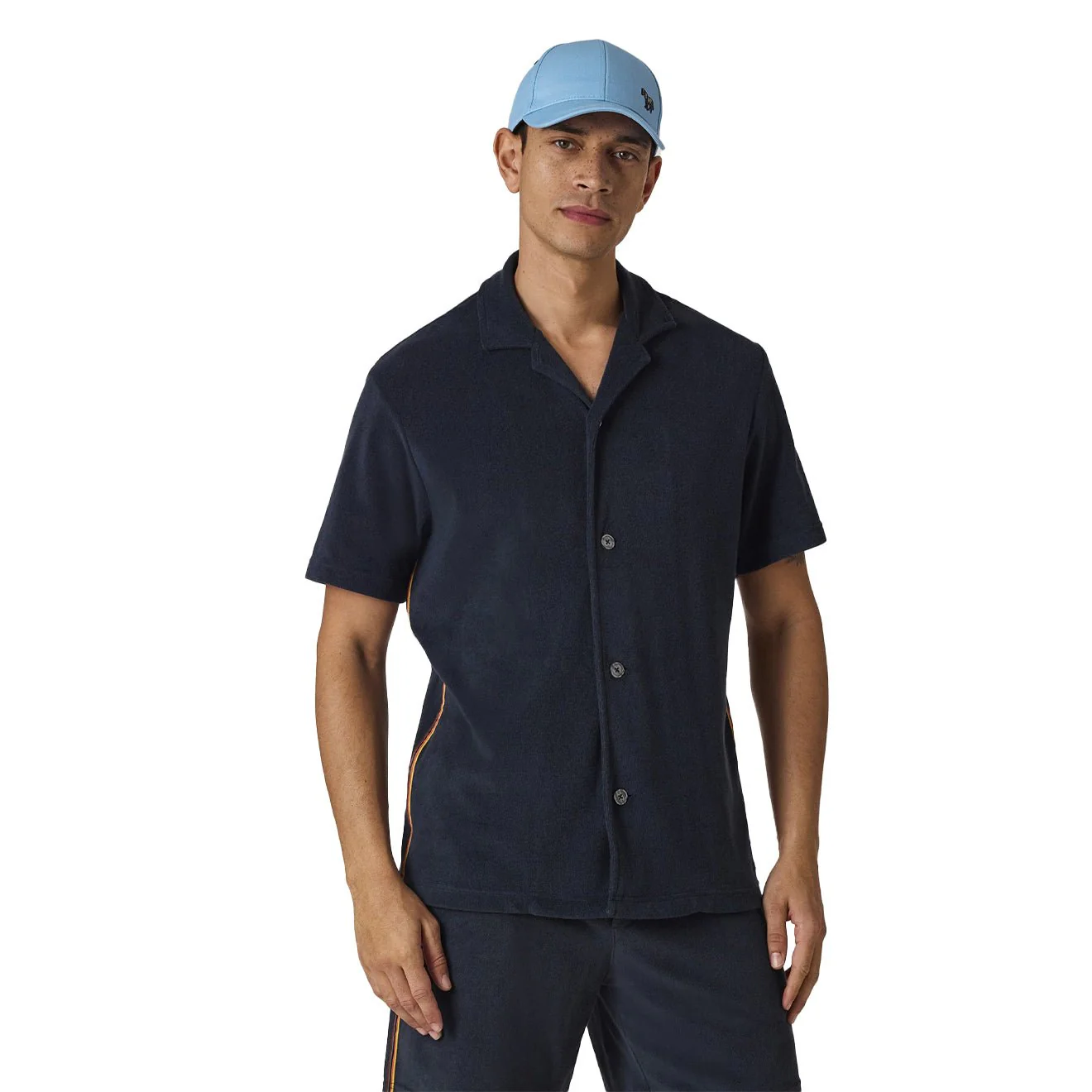 Paul Smith Towelling Lounge Shirt Navy Blue - Image 2