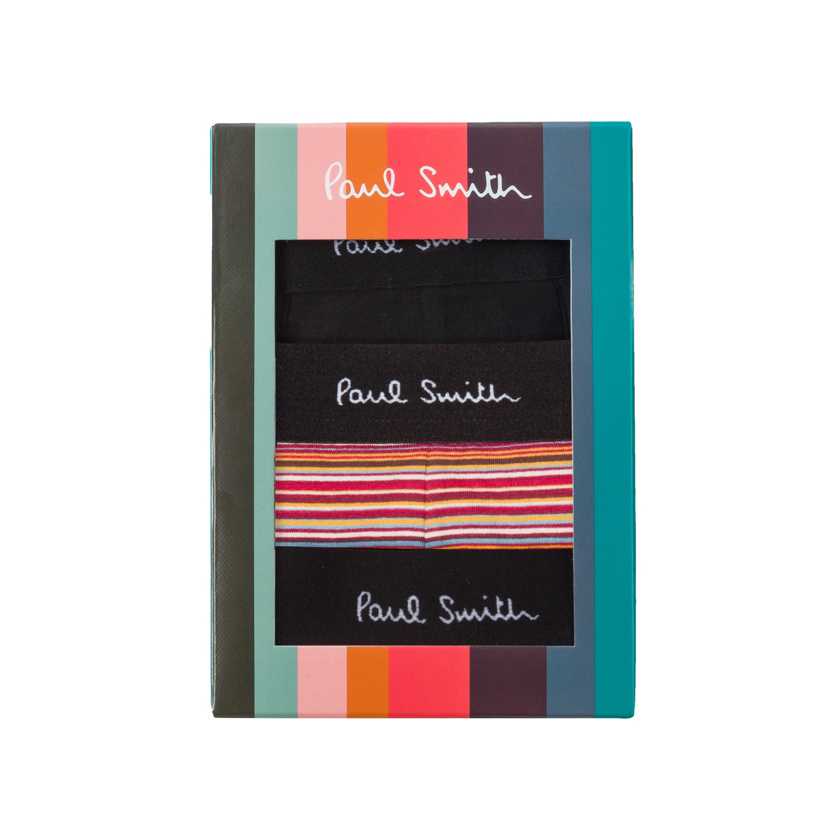 Paul Smith Trunk 3 Pack Black / Multi Stripe - Image 2