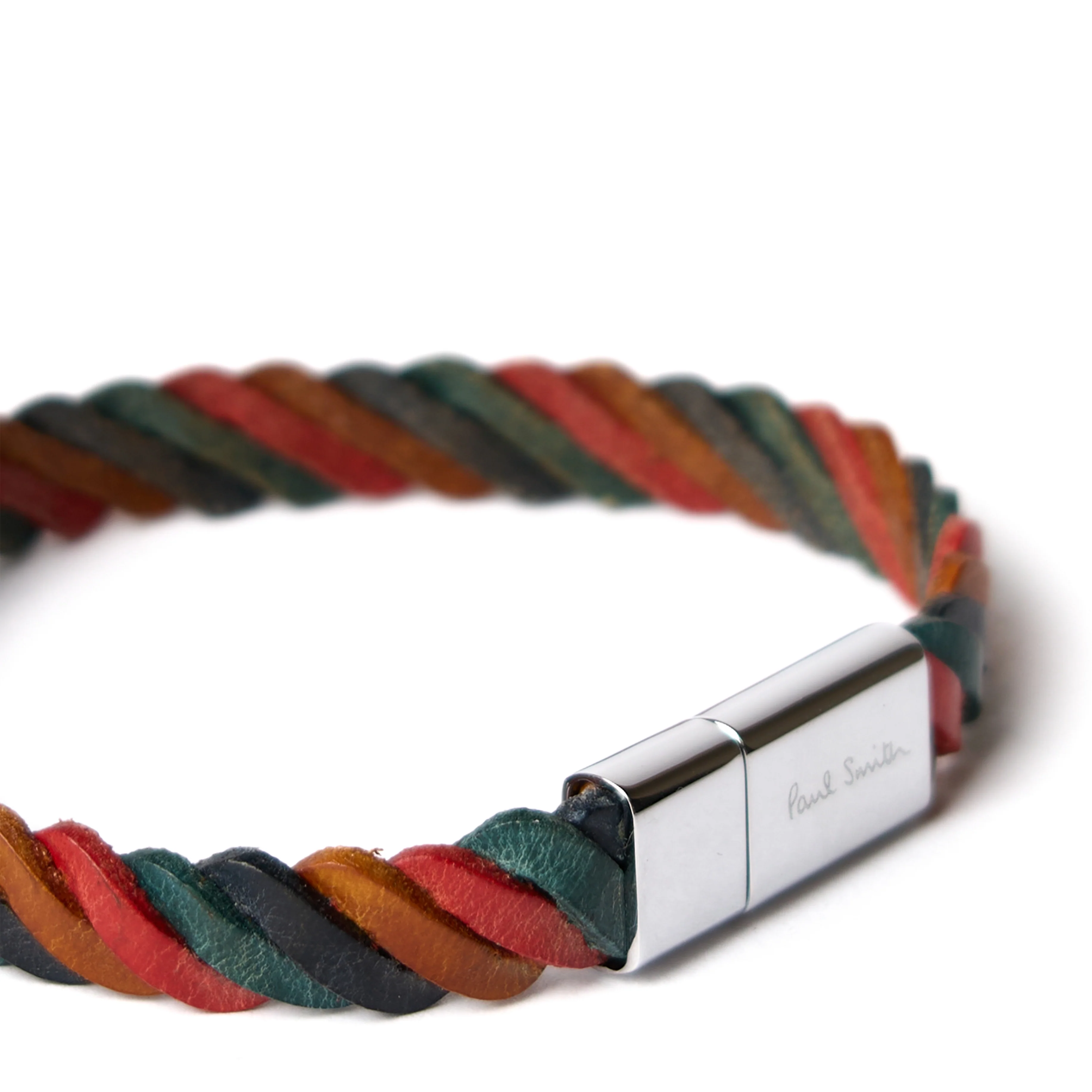 Paul Smith Woven Leather Bracelet Artist Stripe - Image 2