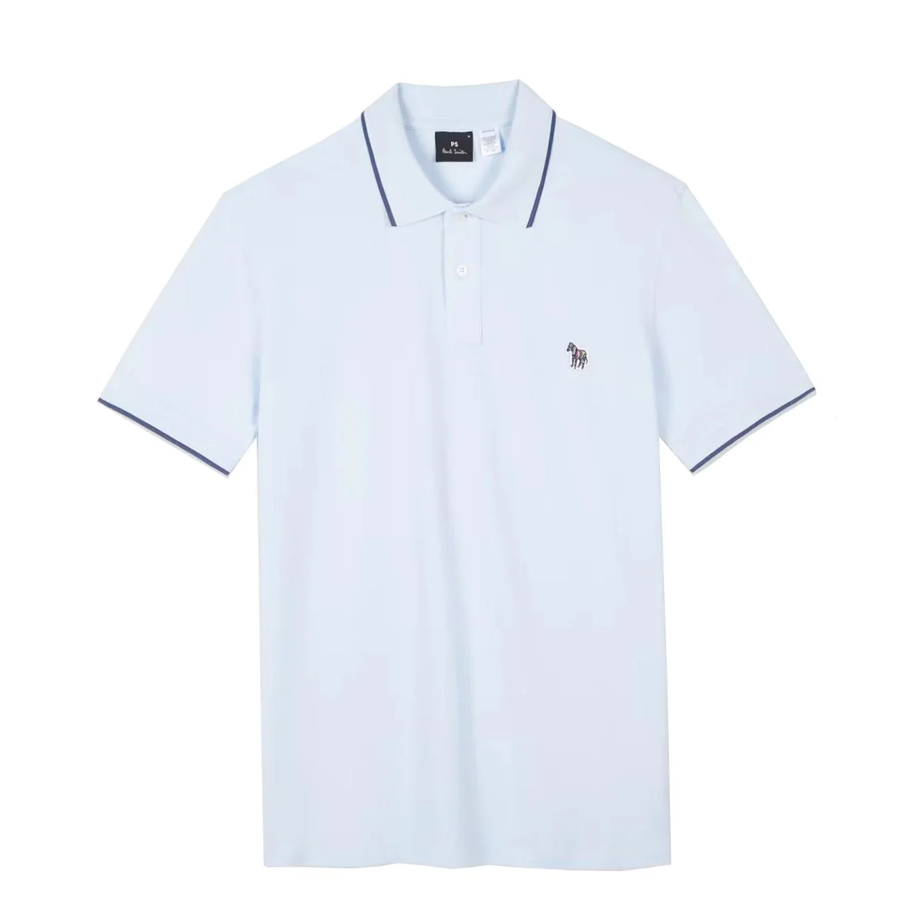 Paul Smith Zebra Logo Polo Shirt Powder Blue
