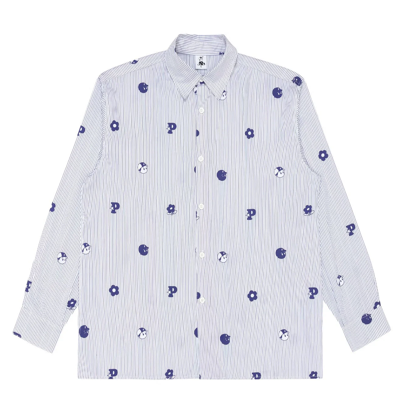 Pawa Speed Sports Monogram Stripe Shirt White/Blue