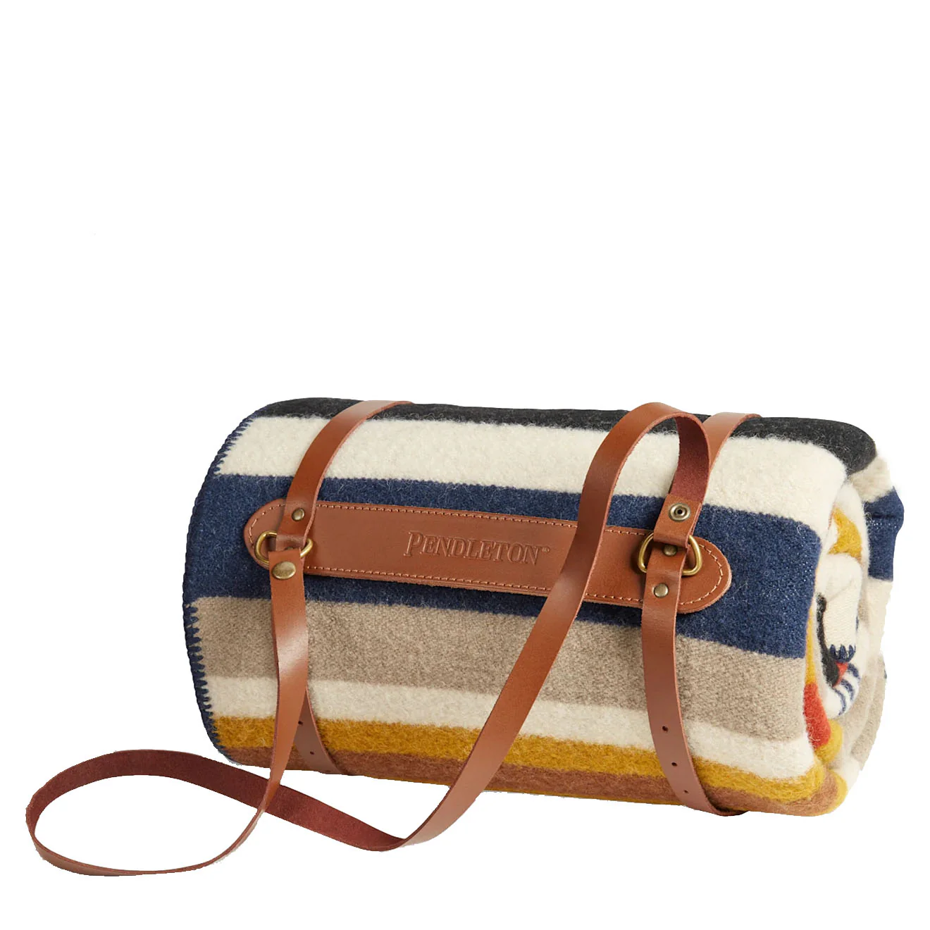 Pendleton Bridger Wool Throw With Carrier Boulder Stripe - Image 4