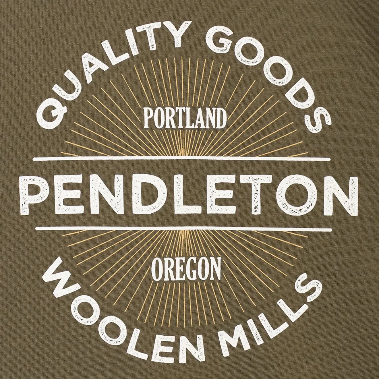 Pendleton Quality Goods T-Shirt Olive - Image 3