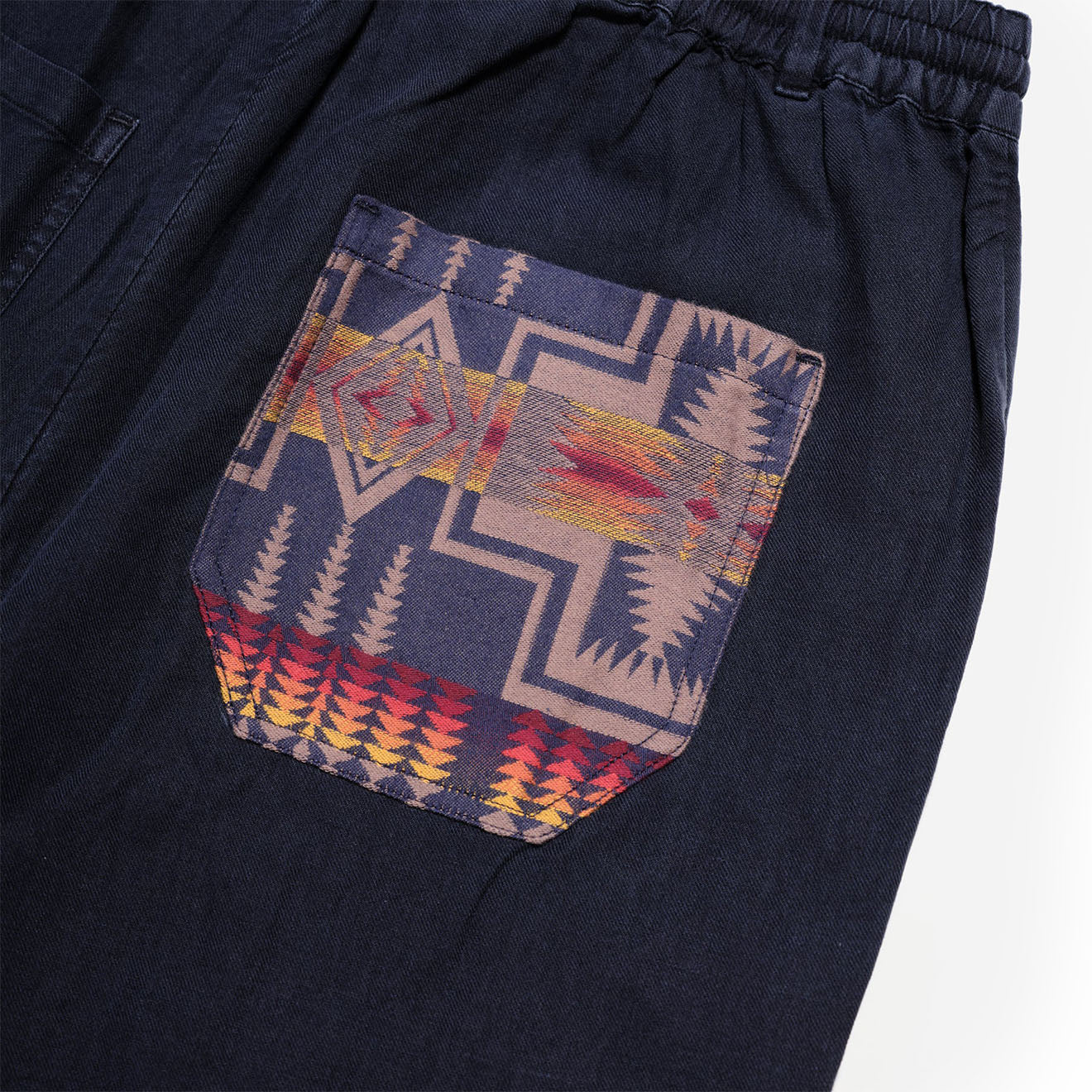 Pendleton Utility Patchwork Pants Navy - Image 4