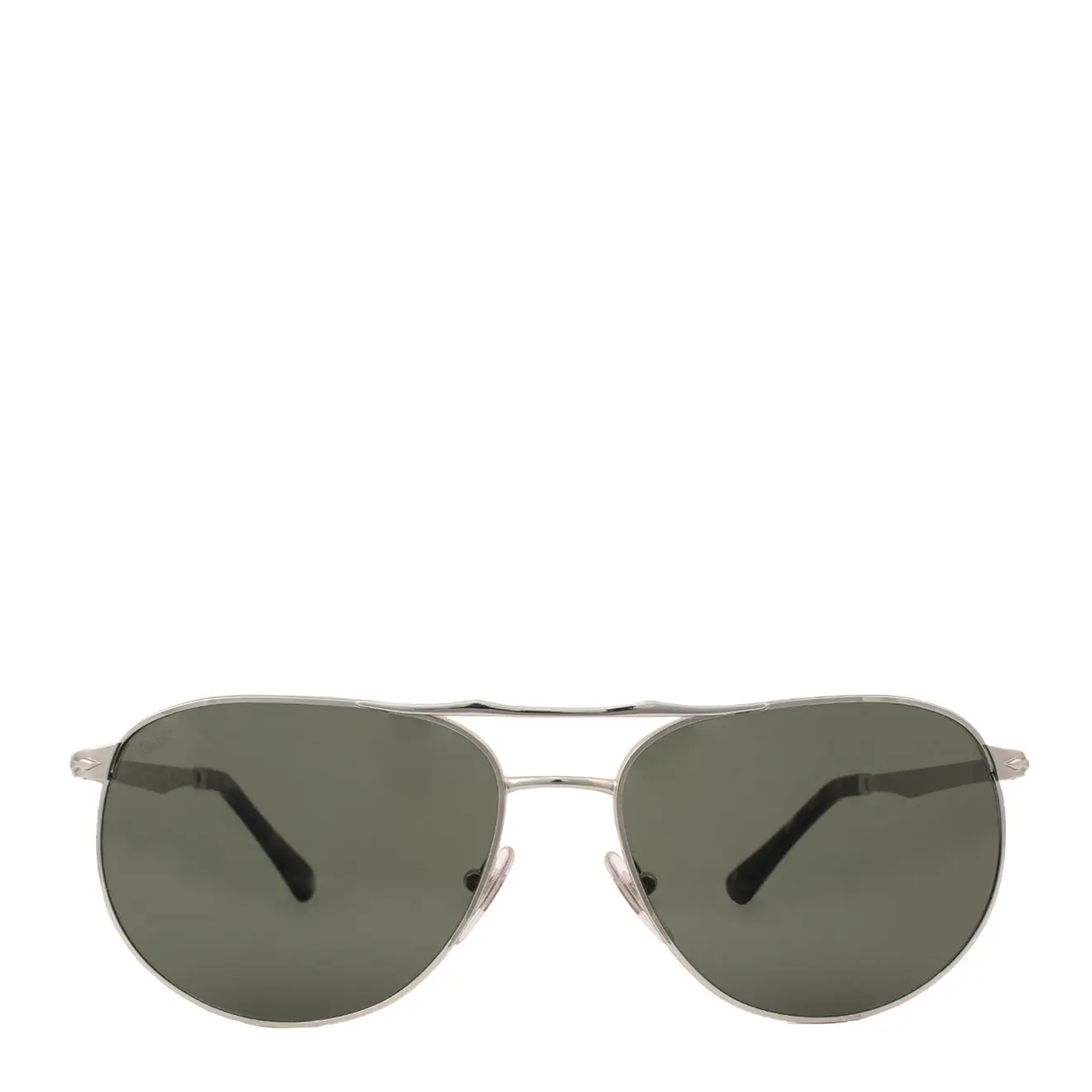 Persol 0PO2455S 518/31 60 Sunglasses Silver / Green