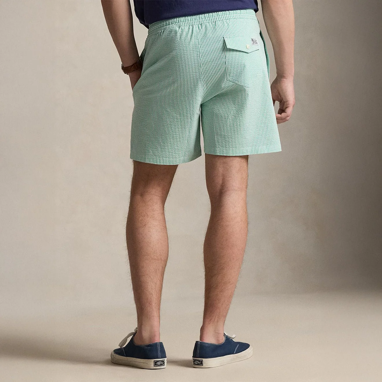 Polo Ralph Lauren 14.5 cm Traveller Swimming Trunks Key West Green Stripe - Image 4