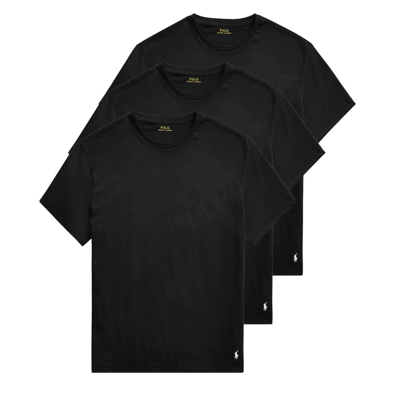 Polo Ralph Lauren 3-Pack S/S Crew Undershirt Black / Black / Black