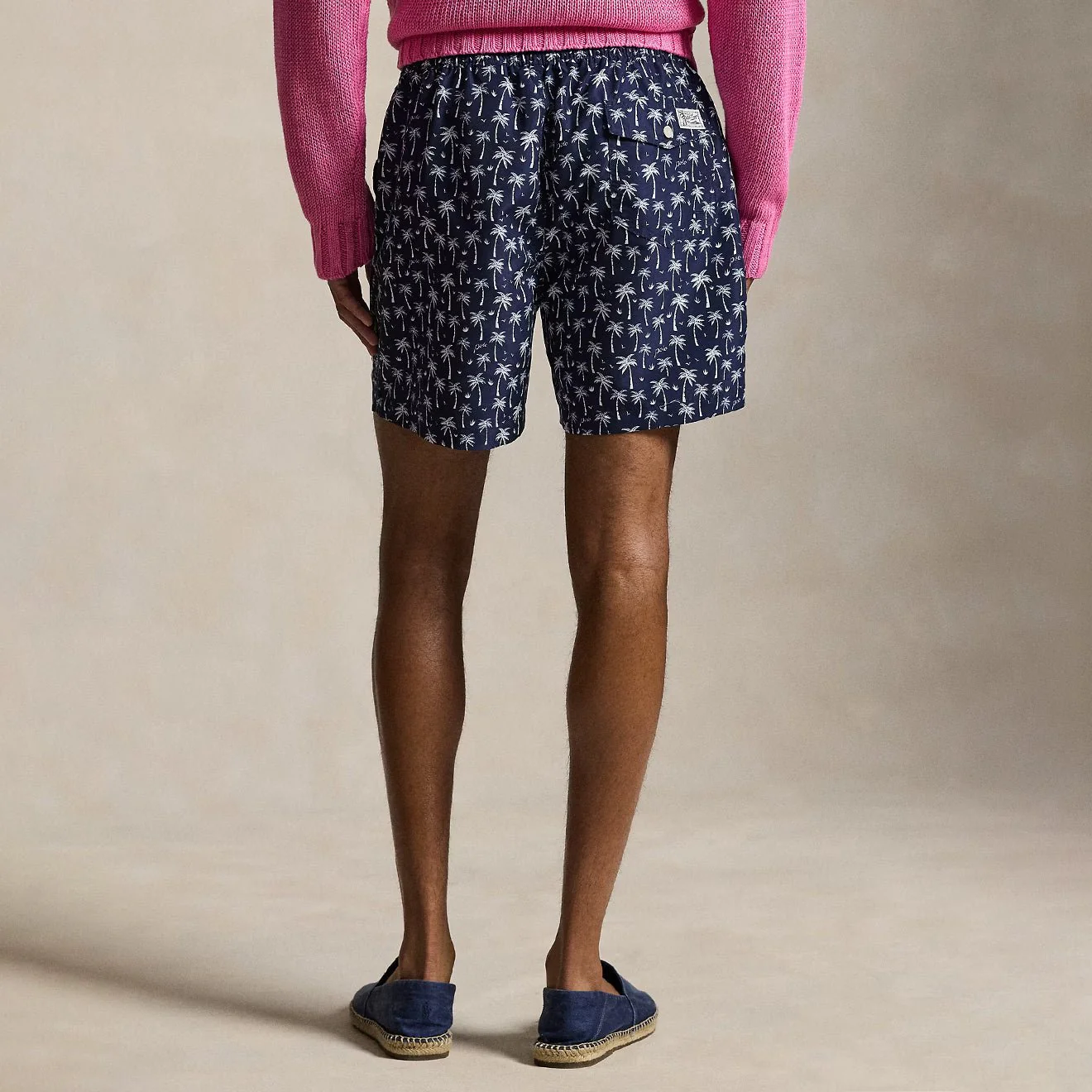 Polo Ralph Lauren 5.75-Inch Traveller Classic Swim Trunk Blue Polo Palms - Image 4