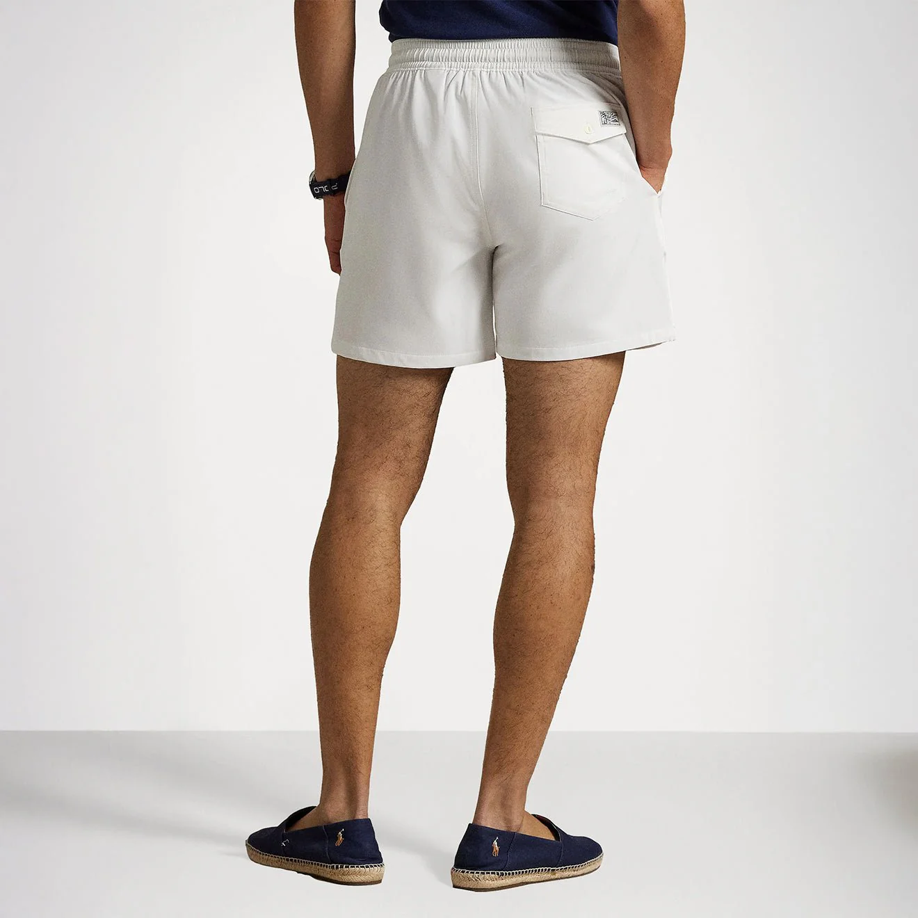 Polo Ralph Lauren 5.75-Inch Traveller Classic Swim Trunk White - Image 4