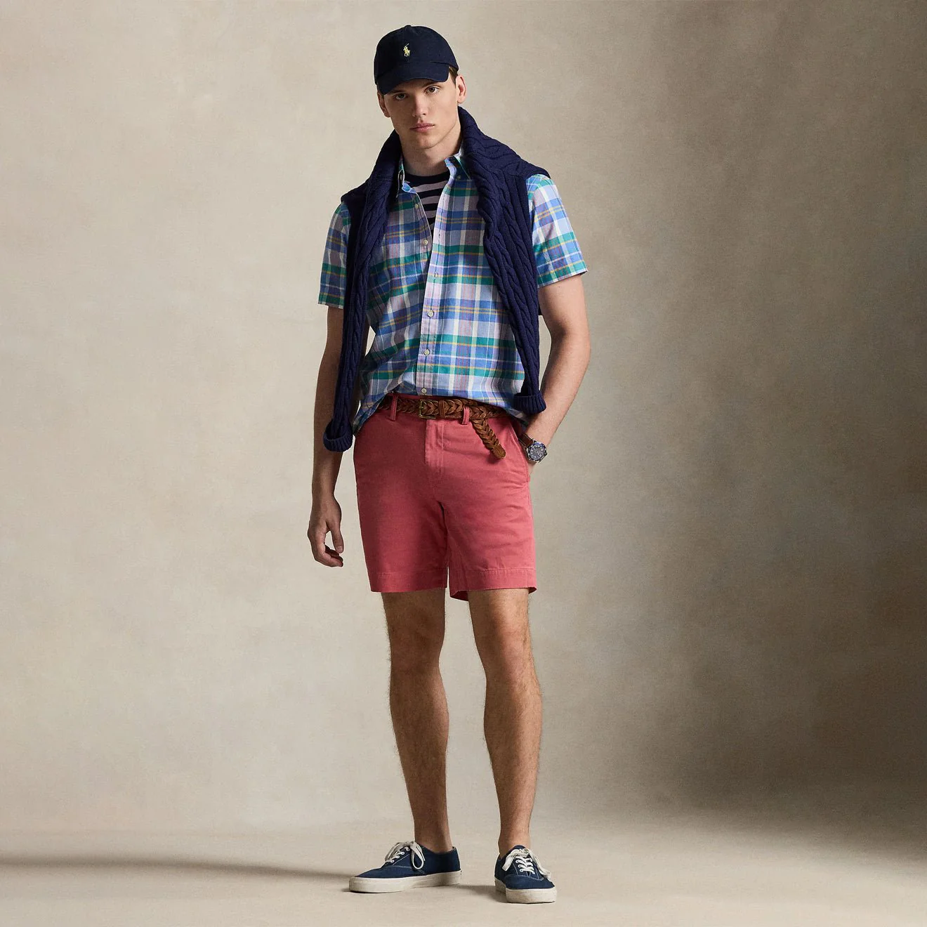 Polo Ralph Lauren 8-Inch Stretch Straight Fit Chino Short Adirondack Berry - Image 2