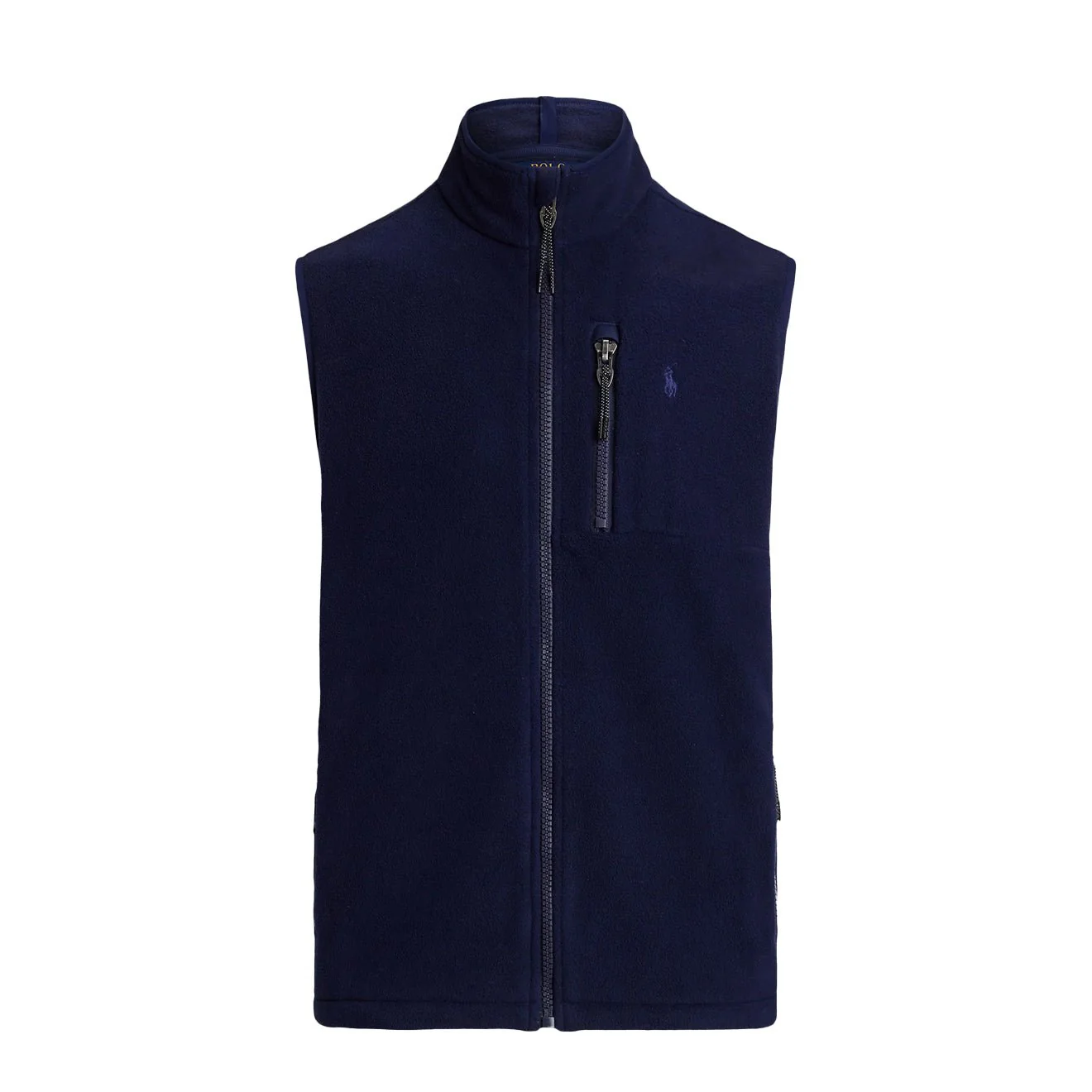 Polo Ralph Lauren Brushed Fleece Mockneck Vest Cruise Navy