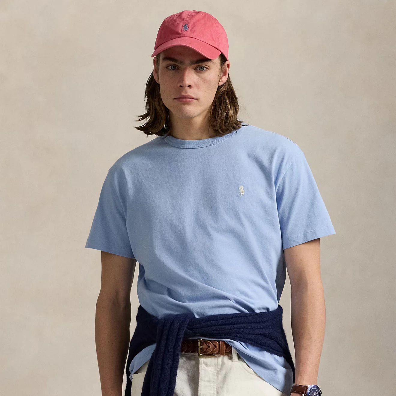 Polo Ralph Lauren Classic Fit Jersey Crewneck T-Shirt Chambray Blue - Image 2