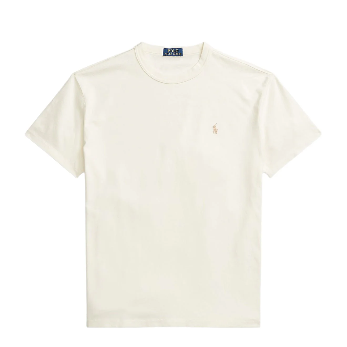 Polo Ralph Lauren Classic Fit Jersey Crewneck T-Shirt Clubhouse Cream