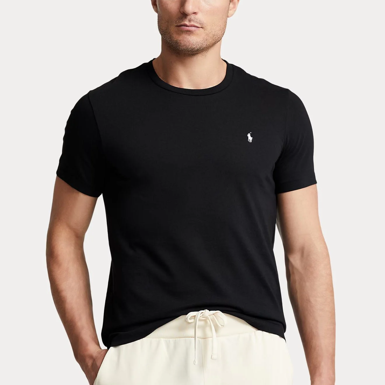 Polo Ralph Lauren Cotton Jersey Sleep Shirt Black - Image 2