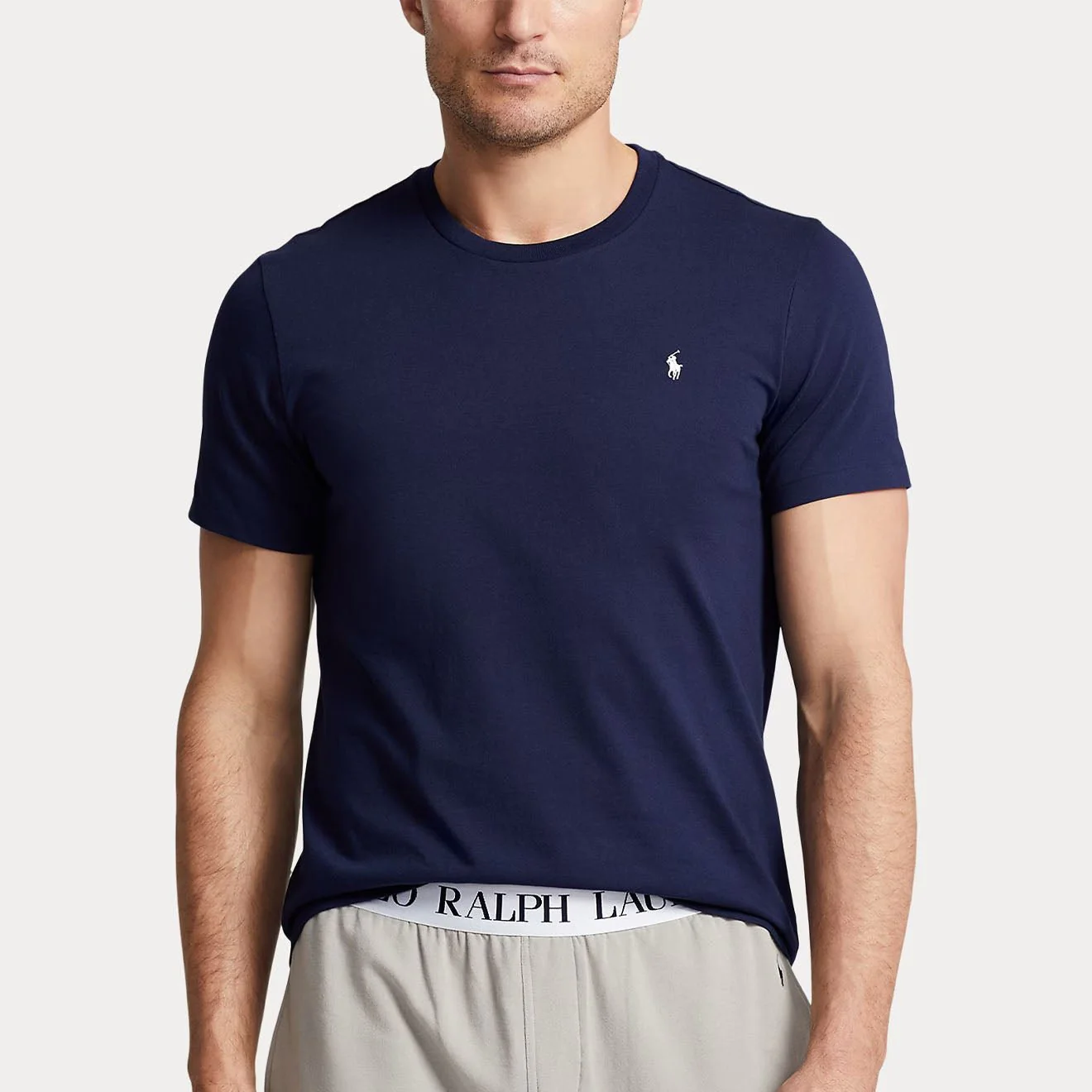Polo Ralph Lauren Cotton Jersey Sleep Shirt Cruise Navy - Image 2