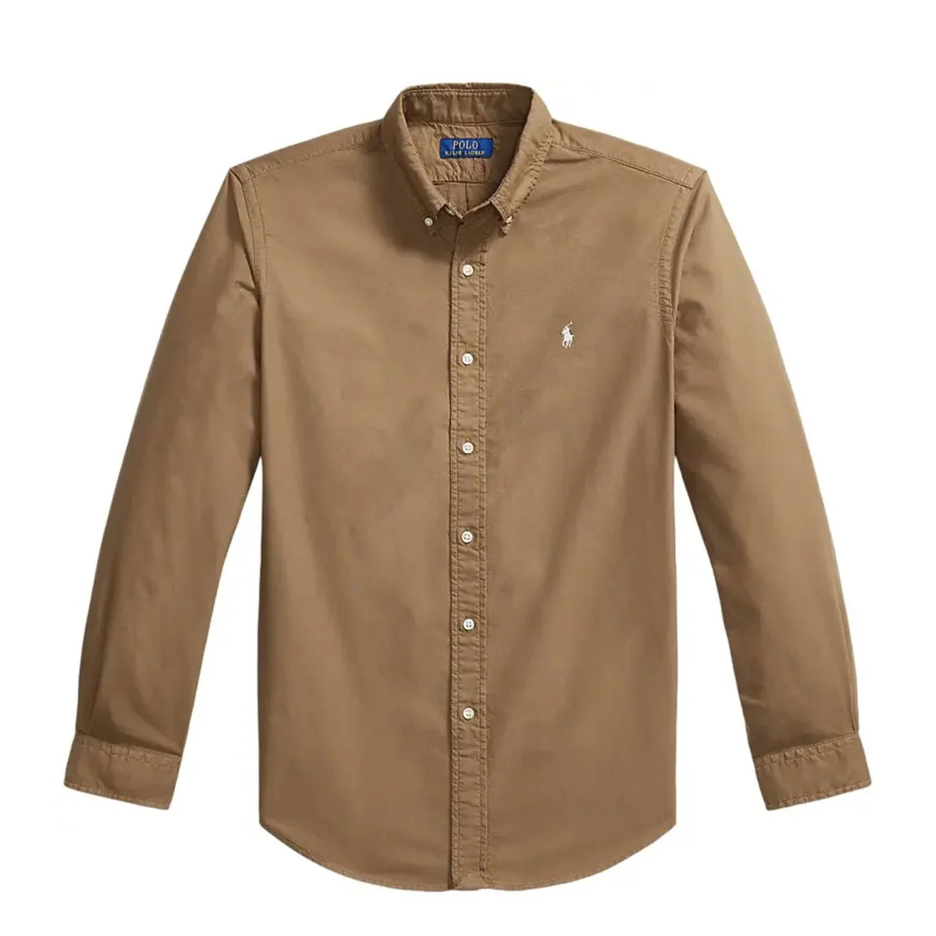 Polo Ralph Lauren Custom Fit Garment-Dyed Oxford Shirt RL Brown