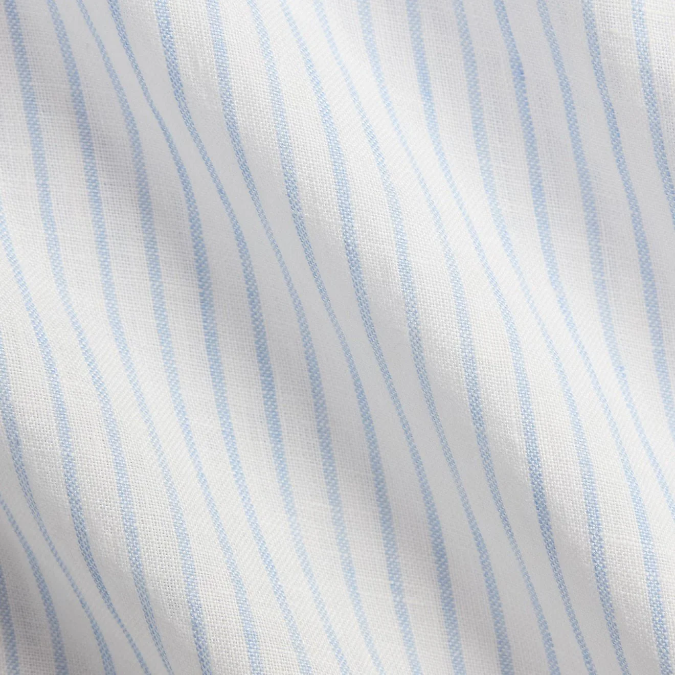 Polo Ralph Lauren Custom Fit Striped Linen Shirt White Blue - Image 6
