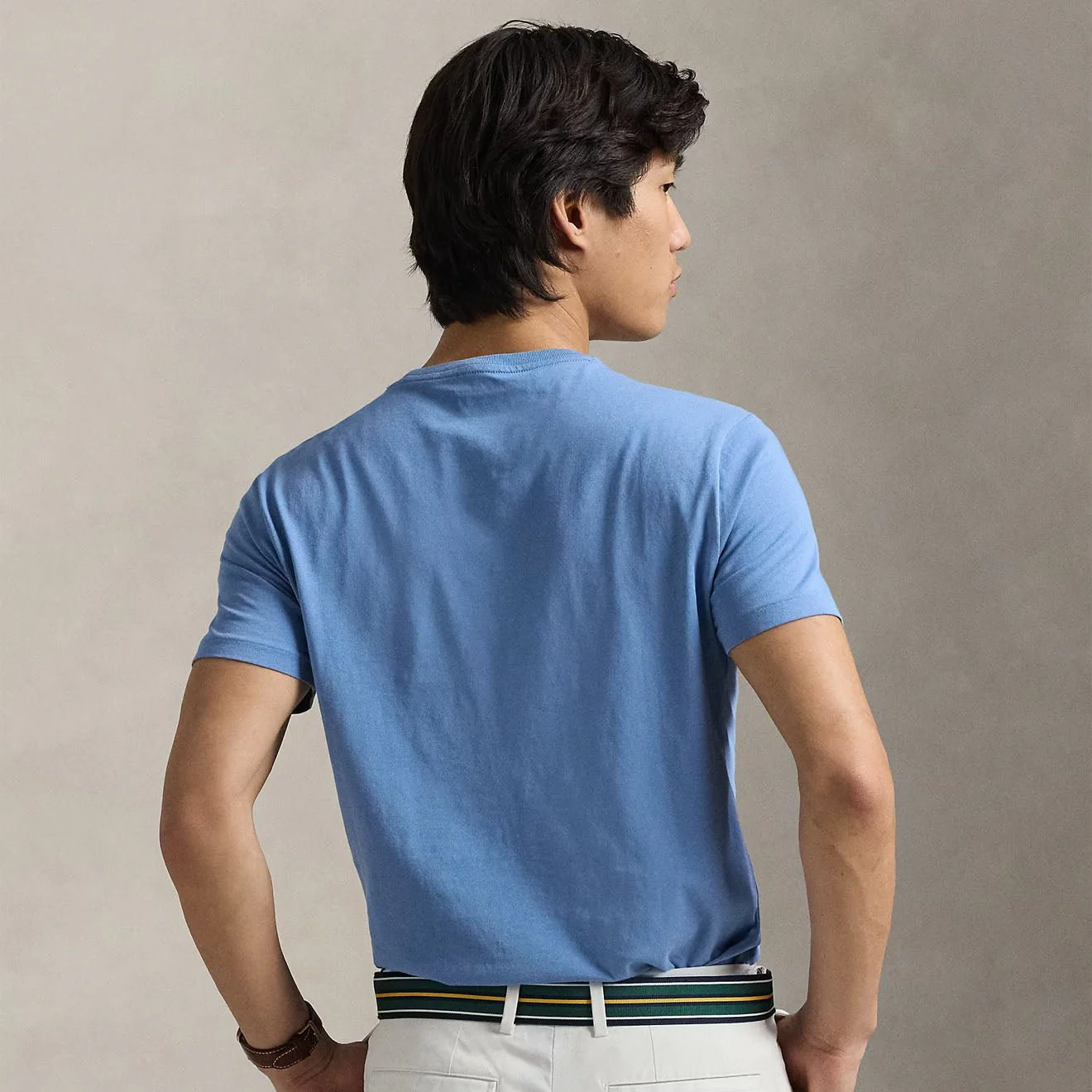 Polo Ralph Lauren Custom Slim Crewneck T-Shirt Campus Blue - Image 3