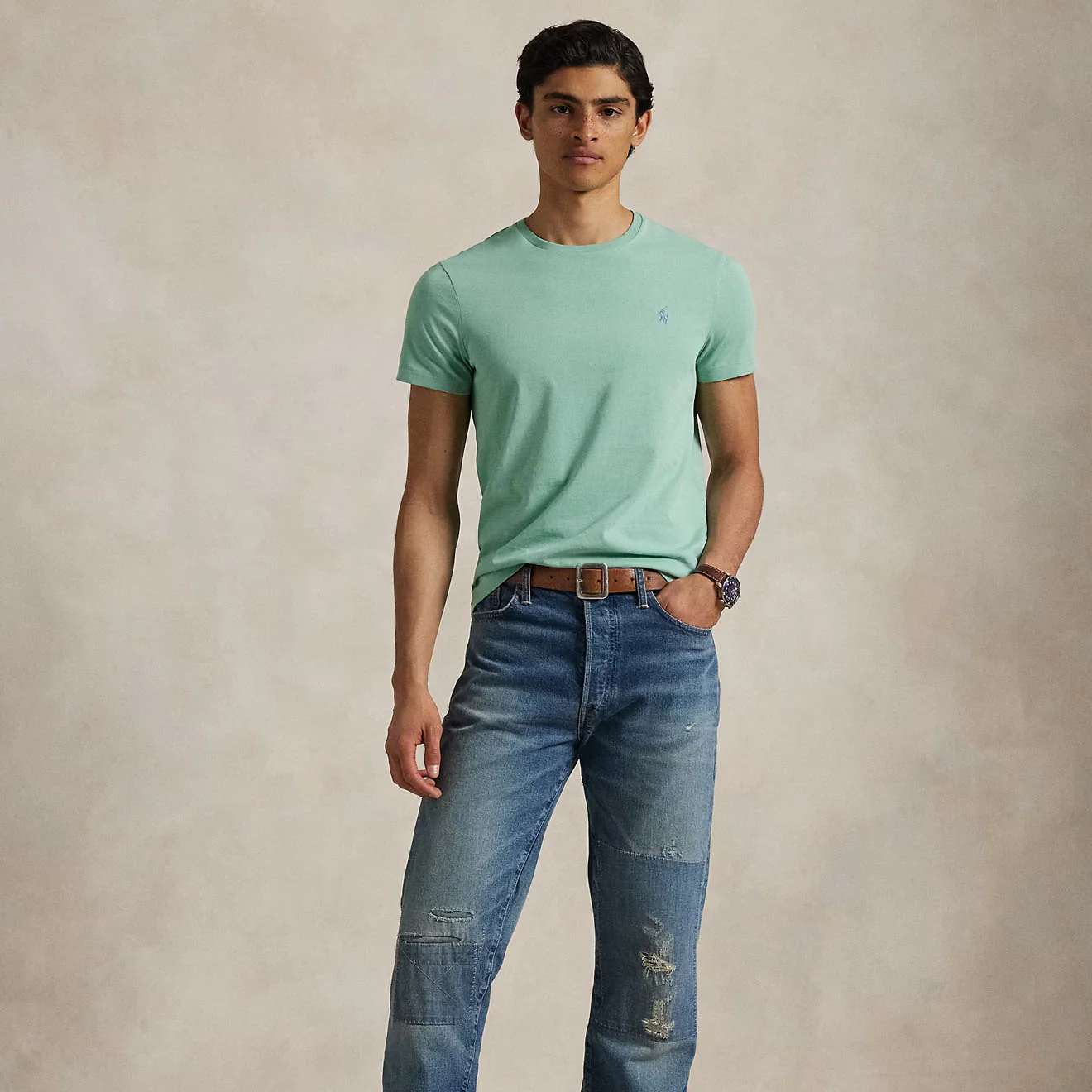 Polo Ralph Lauren Custom Slim Crewneck T-Shirt Celadon - Image 2