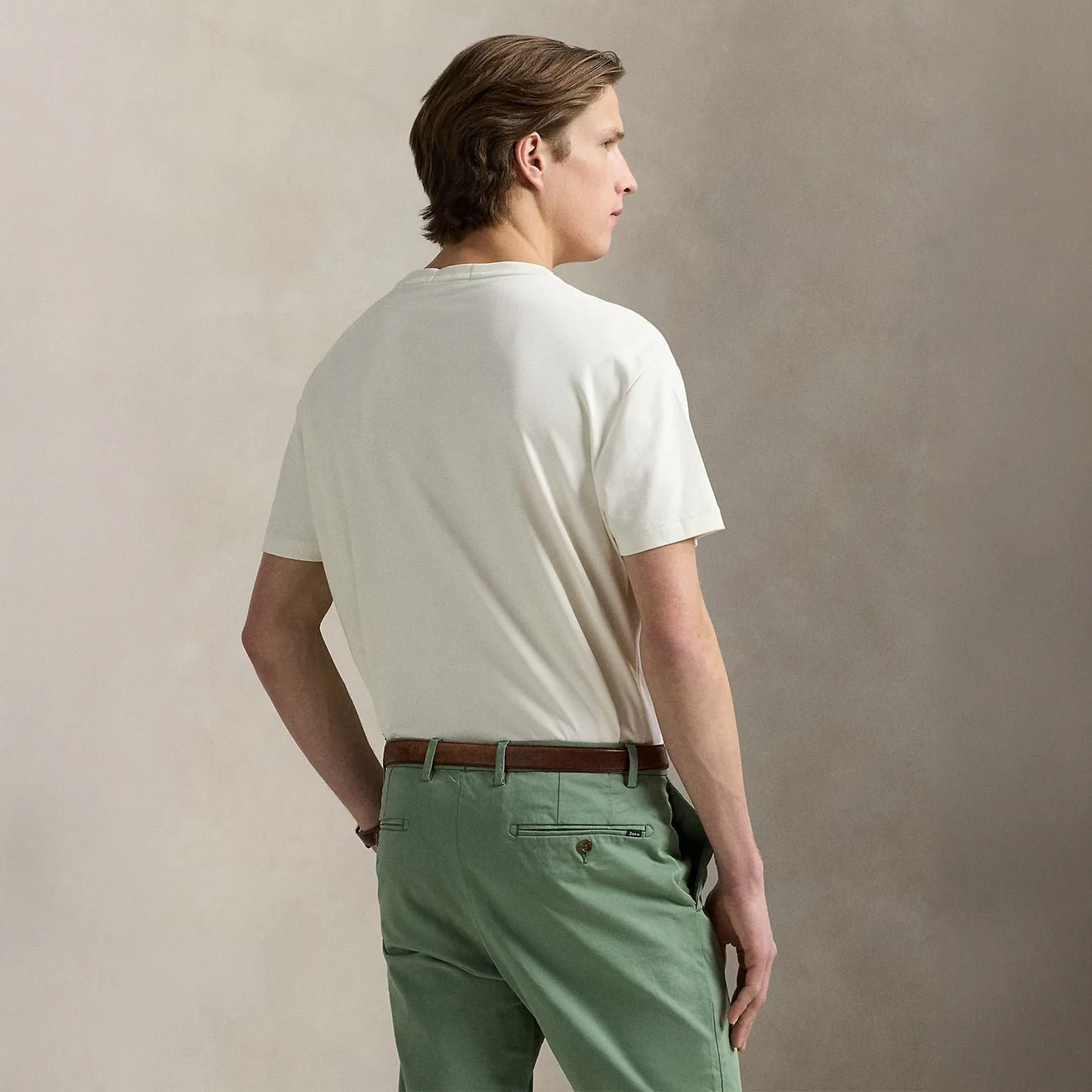 Polo Ralph Lauren Custom Slim Fit Jersey Crewneck T-Shirt Antique Cream - Image 4
