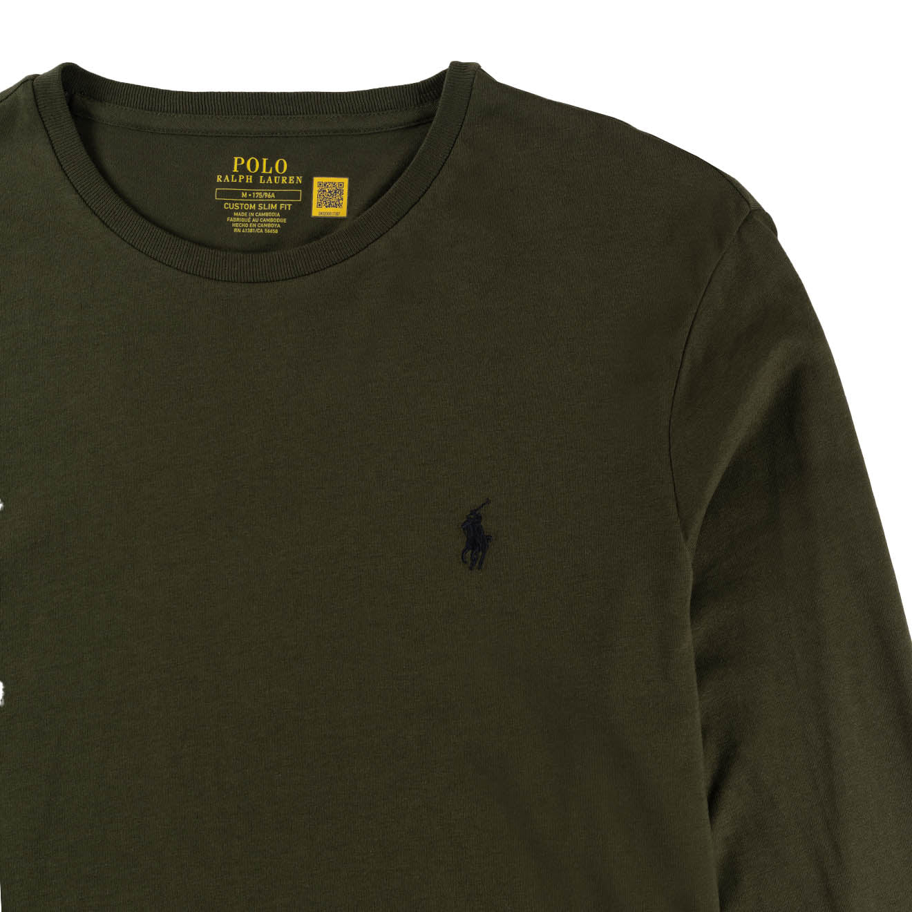 Polo Ralph Lauren Custom Slim Fit Jersey L/S T-Shirt Company Olive - Image 3