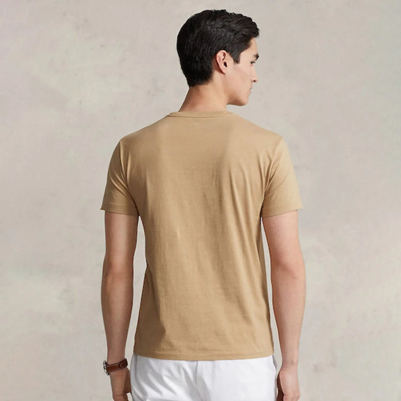 Polo Ralph Lauren Custom Slim Fit  T-Shirt Cafe Tan - Image 3
