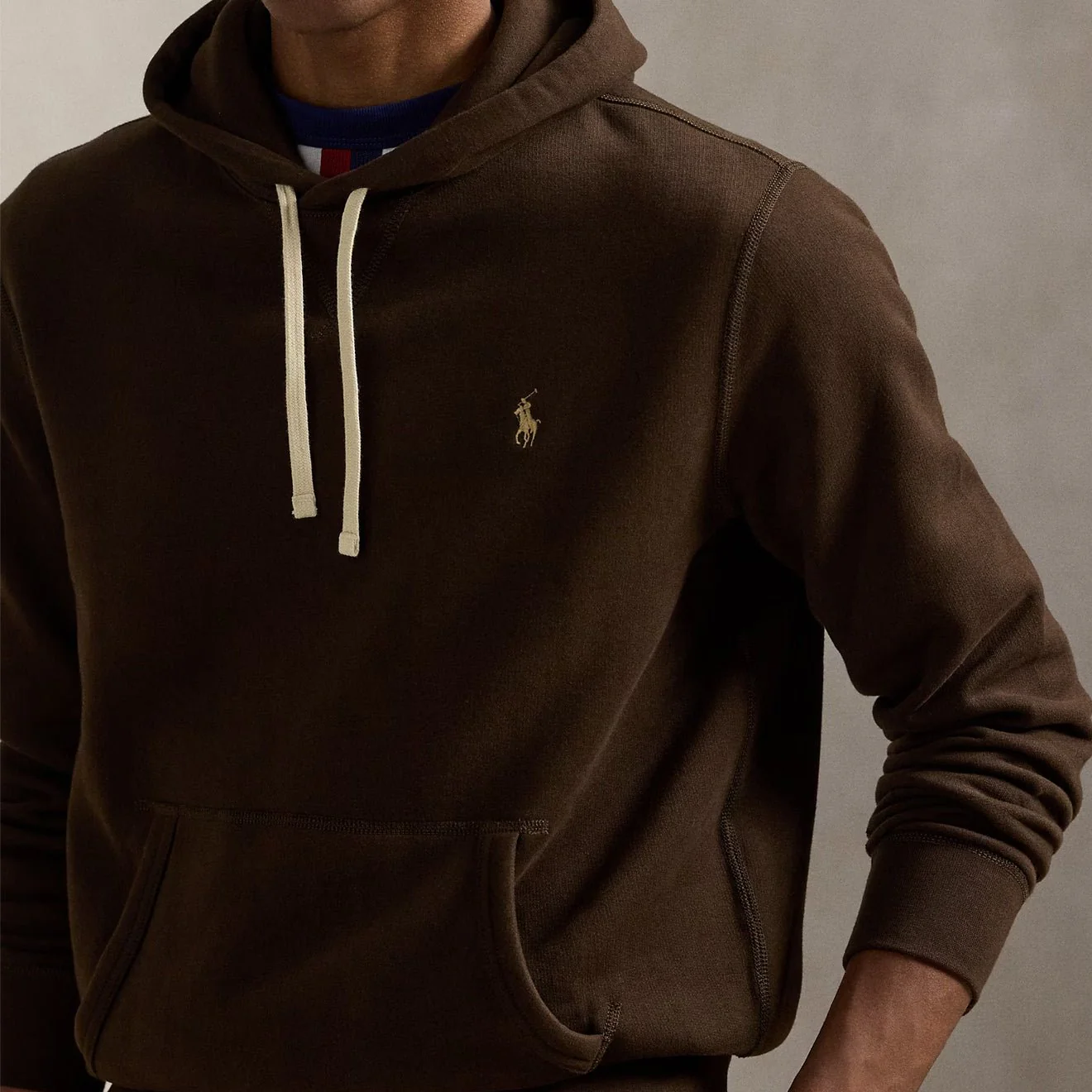 Polo Ralph Lauren Fleece Hooded Sweat Nutmeg Brown - Image 4