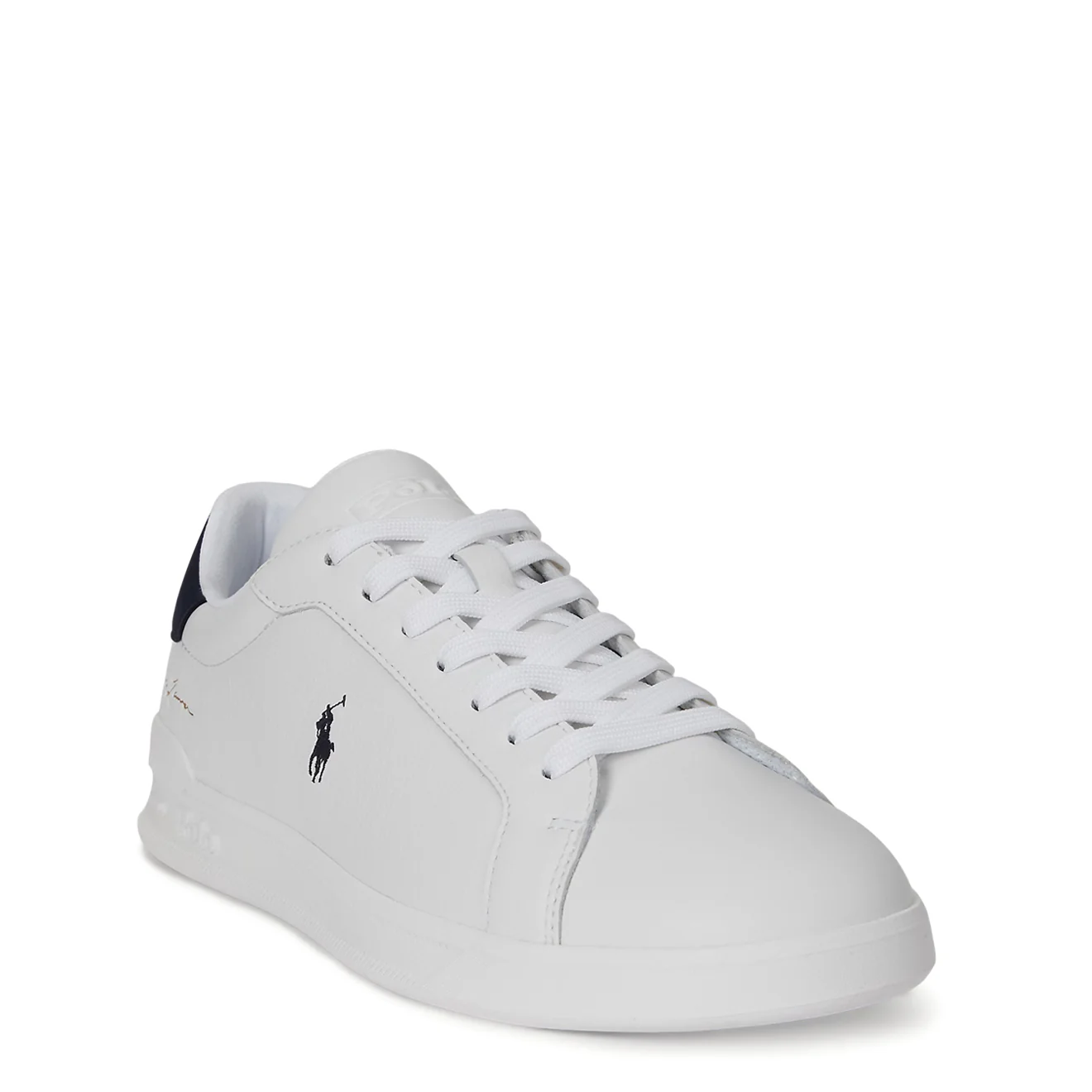 Polo Ralph Lauren Heritage Court II Leather Trainer White / Hunter Navy - Image 2