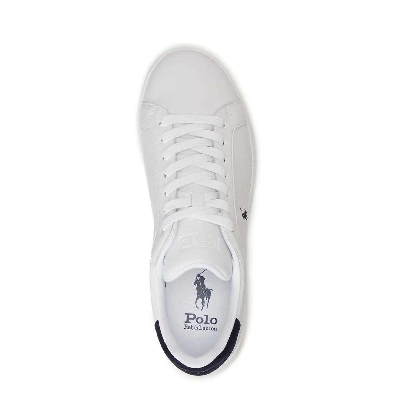 Polo Ralph Lauren Heritage Court II Leather Trainer White / Hunter Navy - Image 3